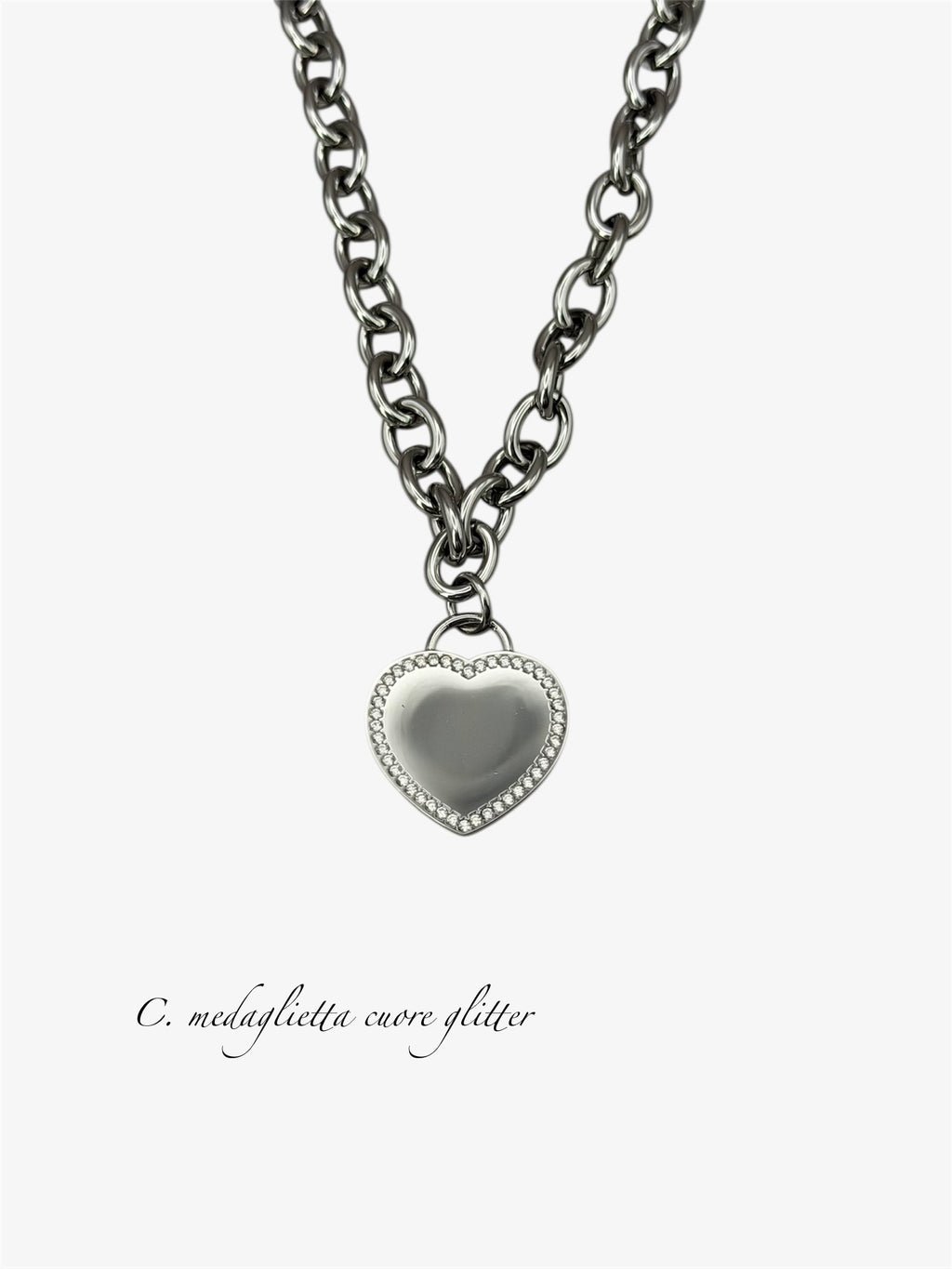 Collana con incisione silver
