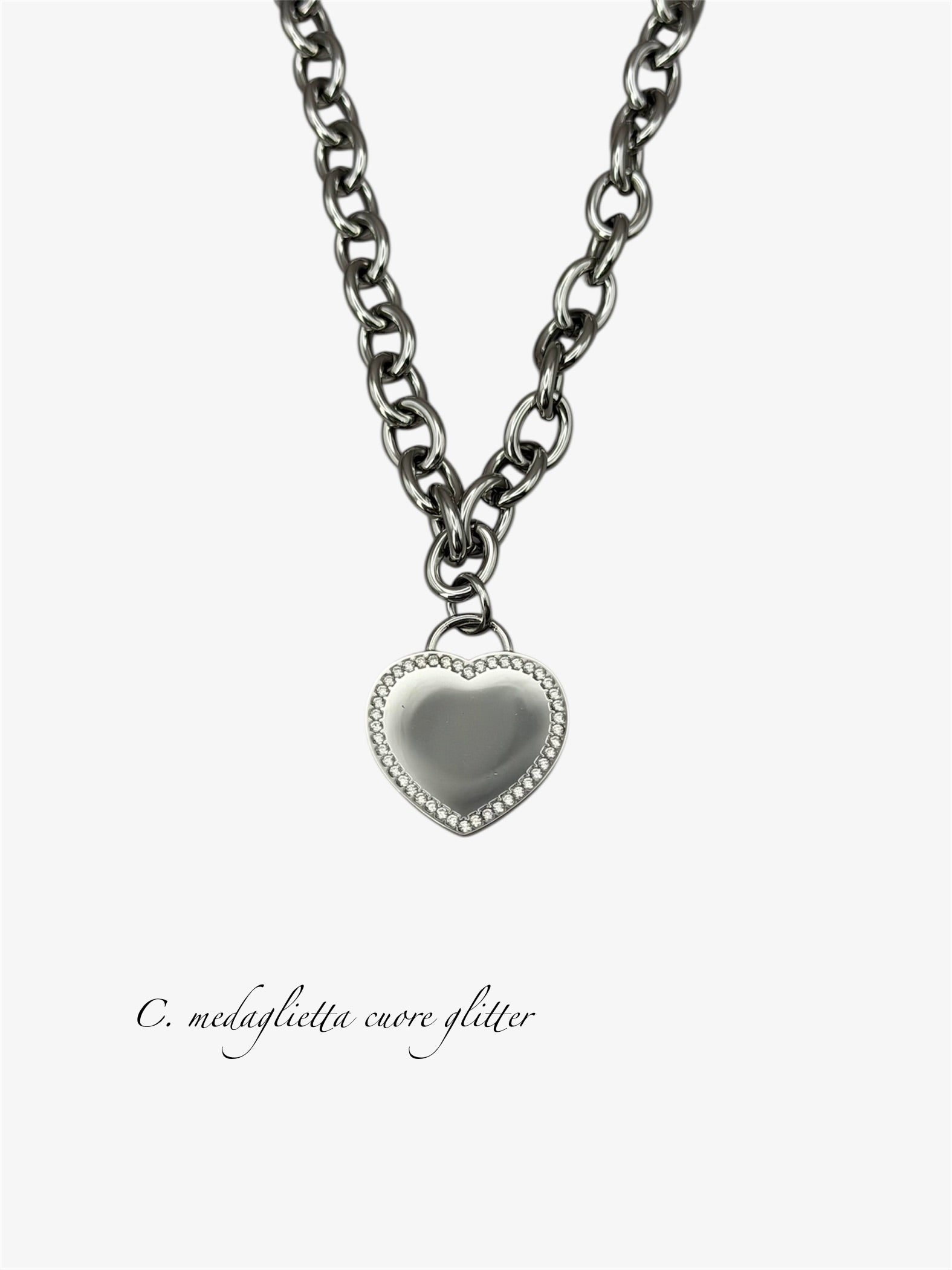Collana con incisione silver