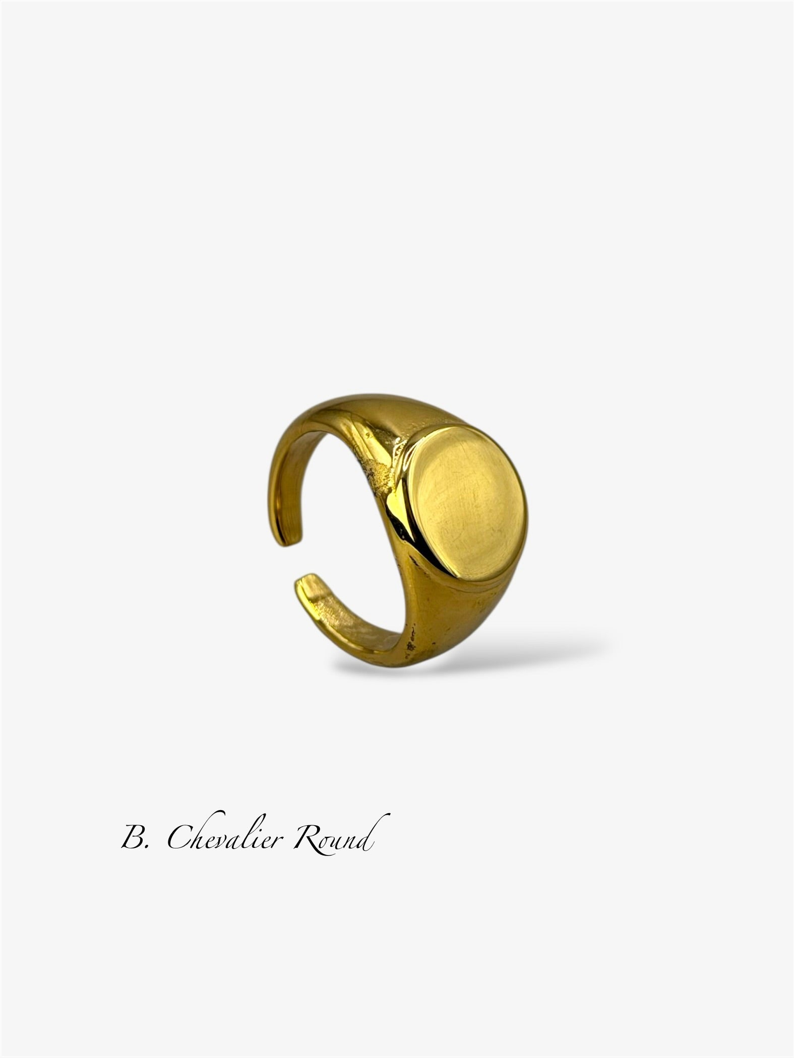 Anello Chevalier con incisione gold