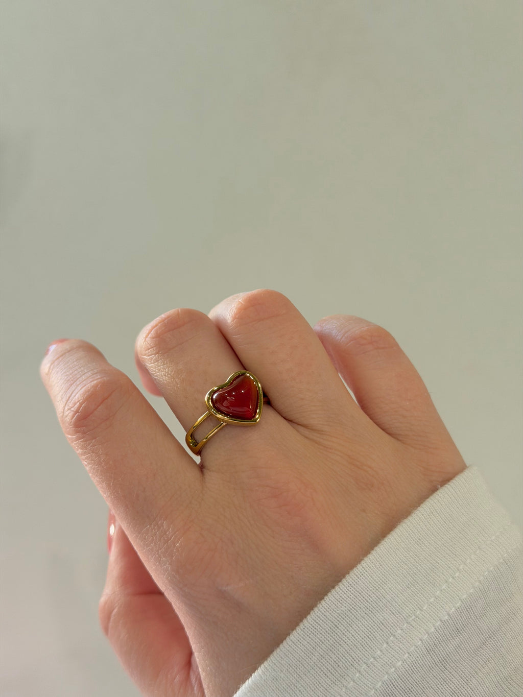 Anello Cuore Carnelian