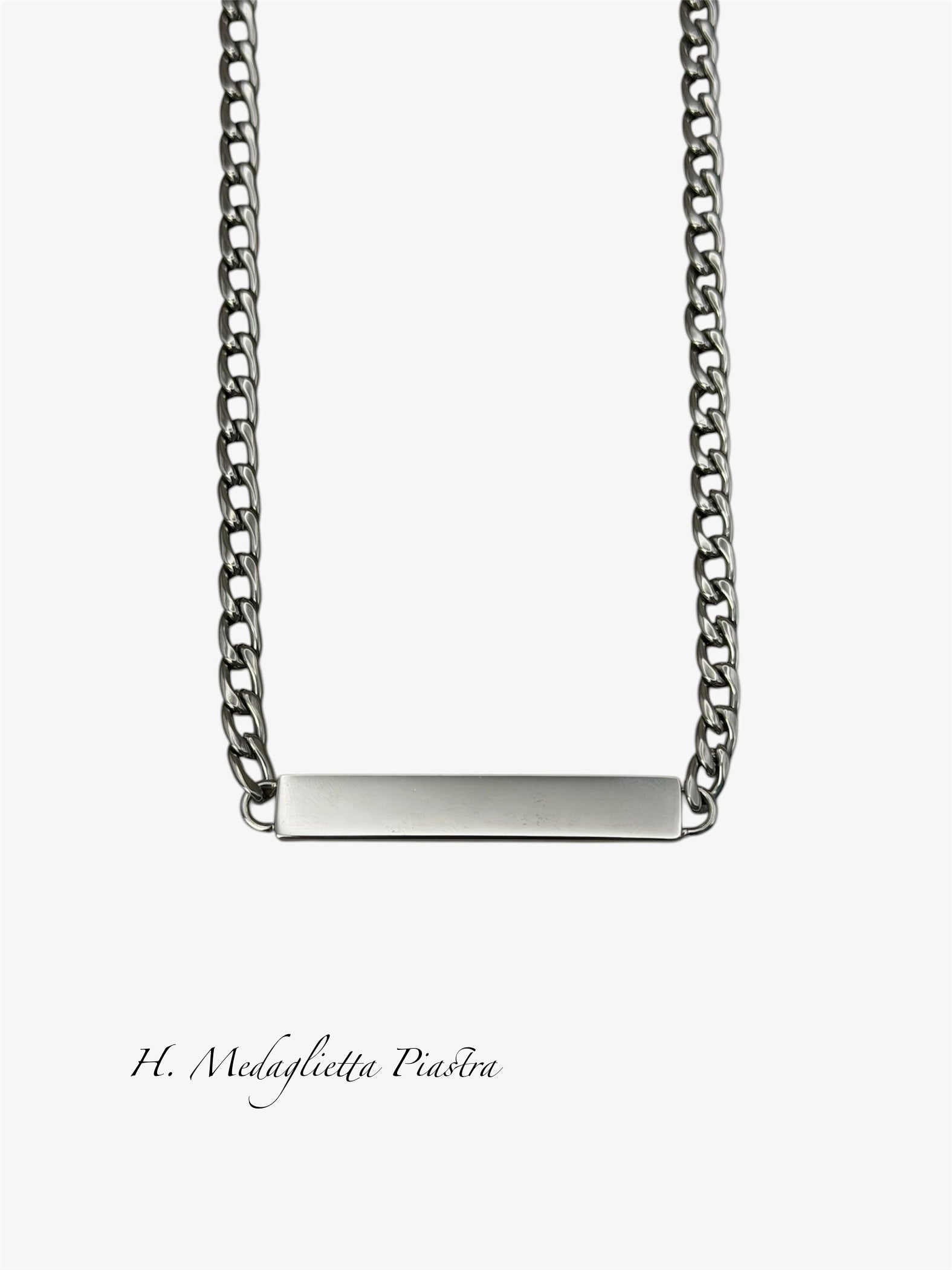 Collana con incisione silver