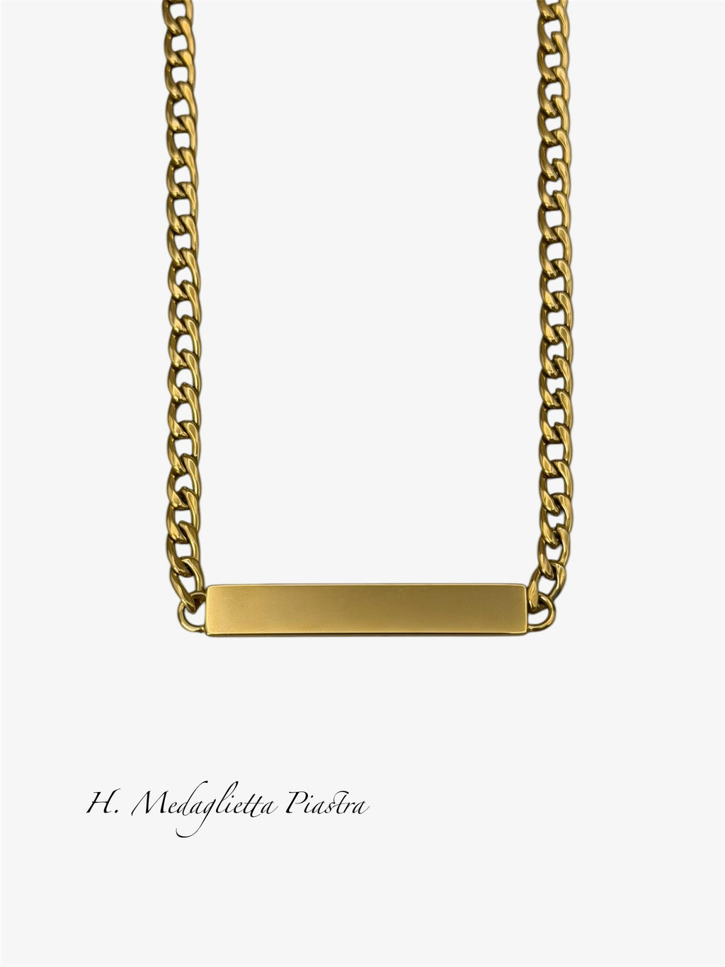 Collana con incisione gold