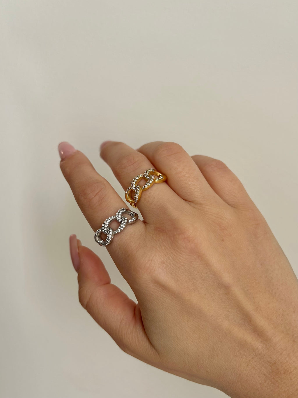 Anello Chain Zirconato