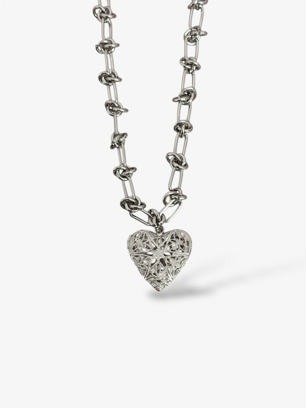 Collana Secret Heart con cuore apribile silver