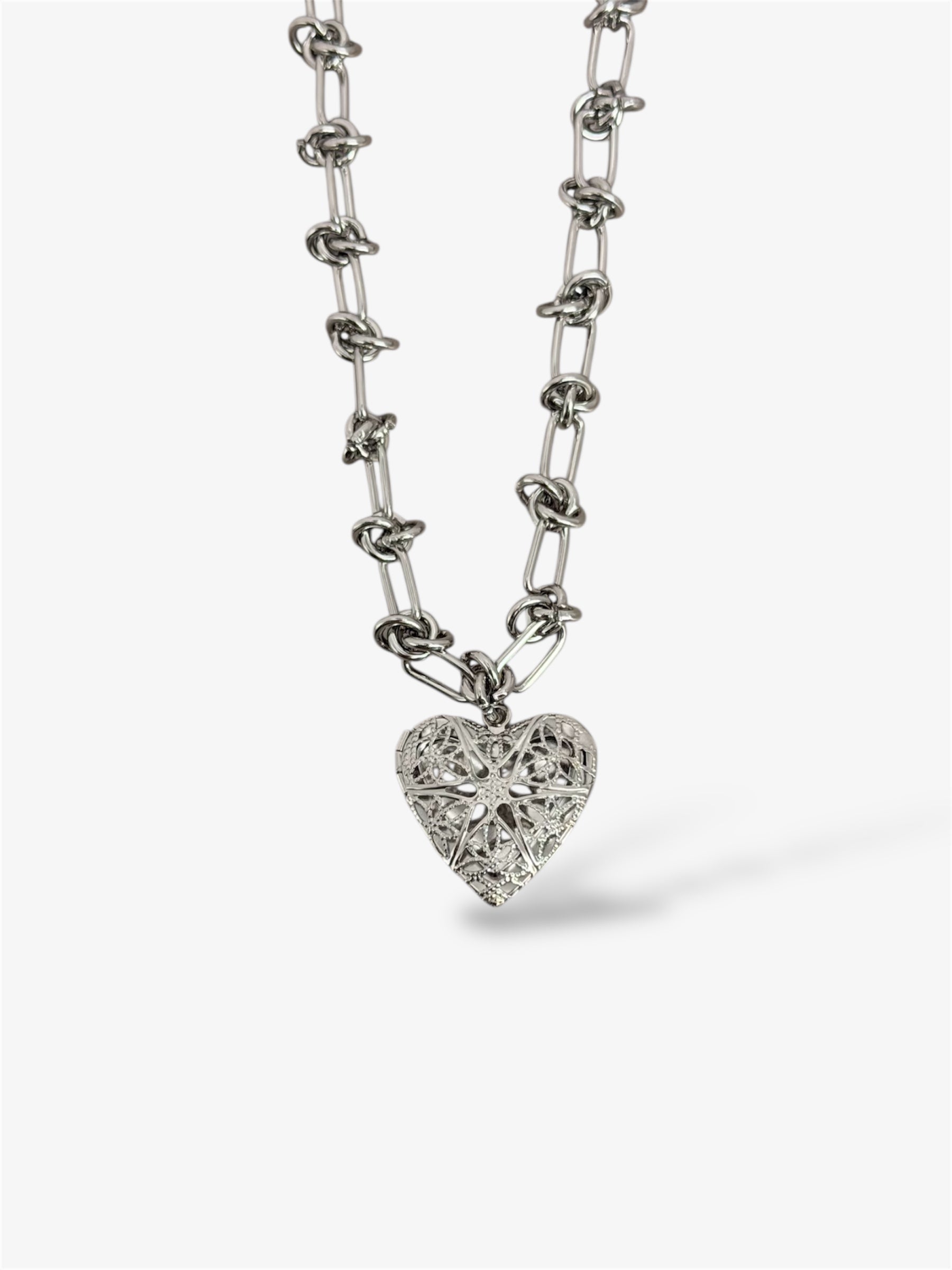 Collana Secret Heart con cuore apribile silver