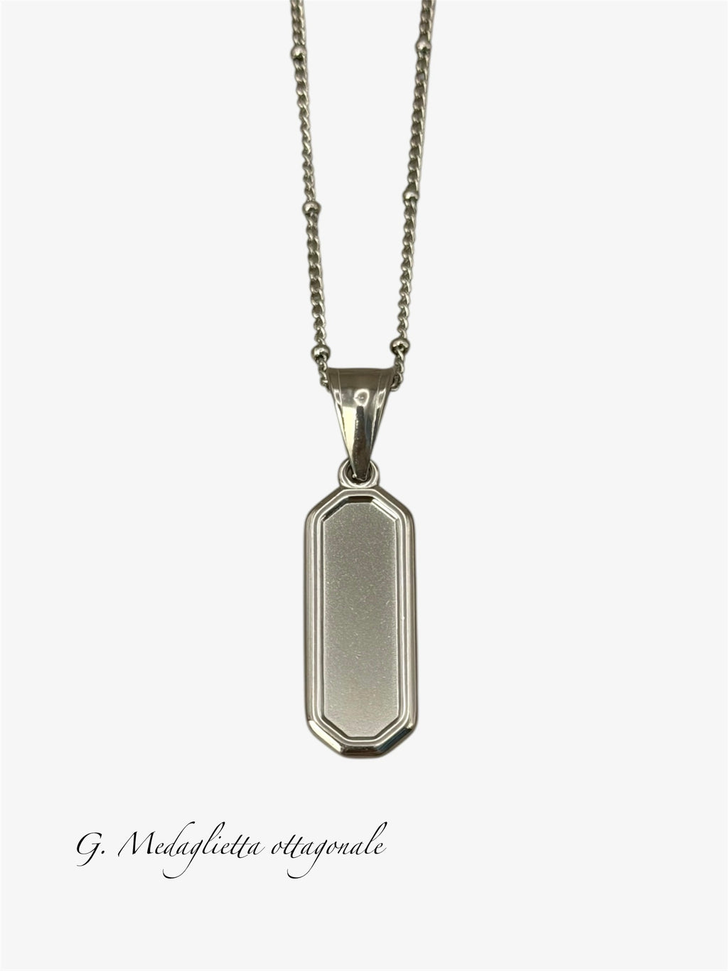 Collana con incisione silver