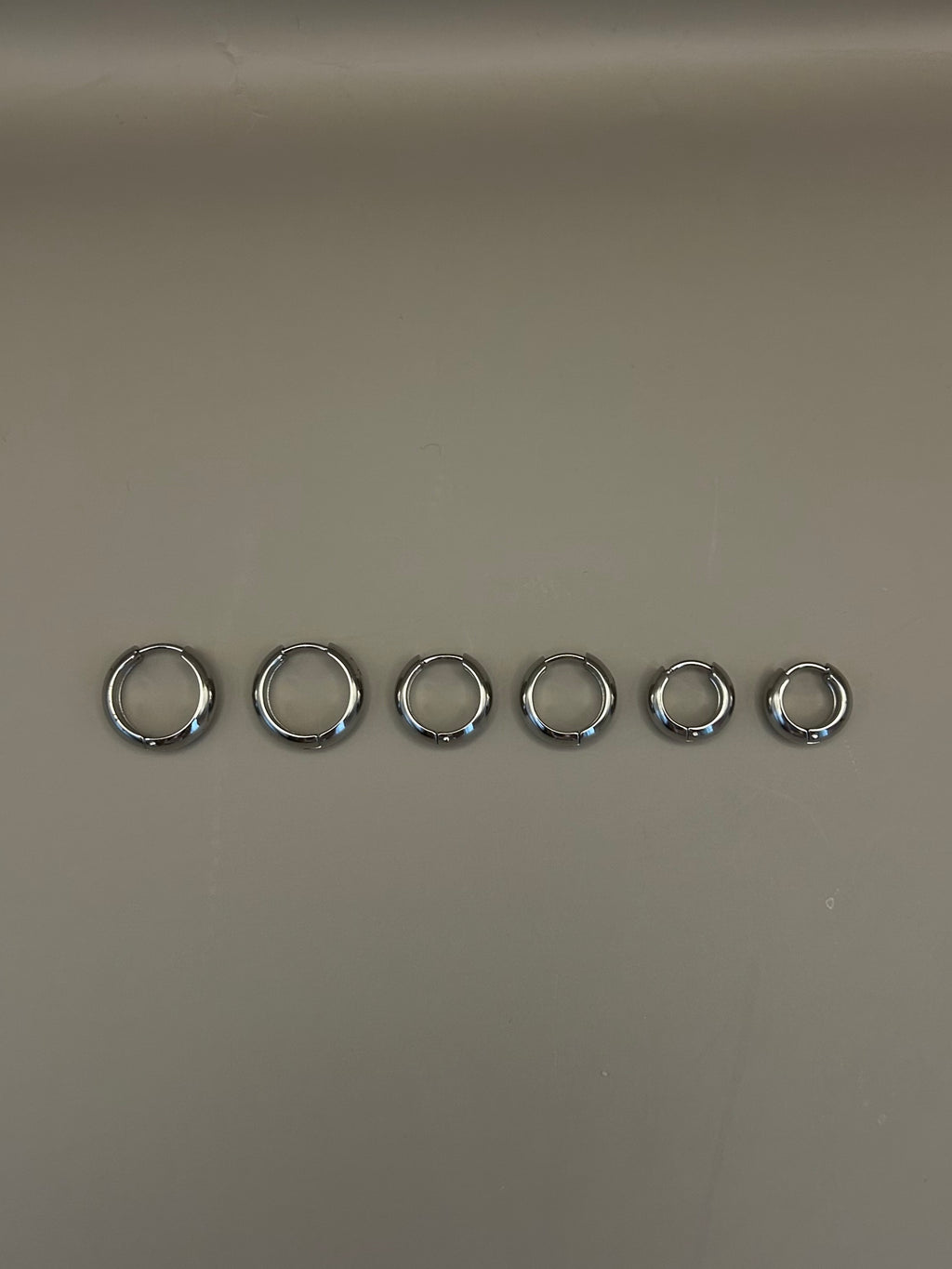 SET 6 Orecchini CIRCLE silver