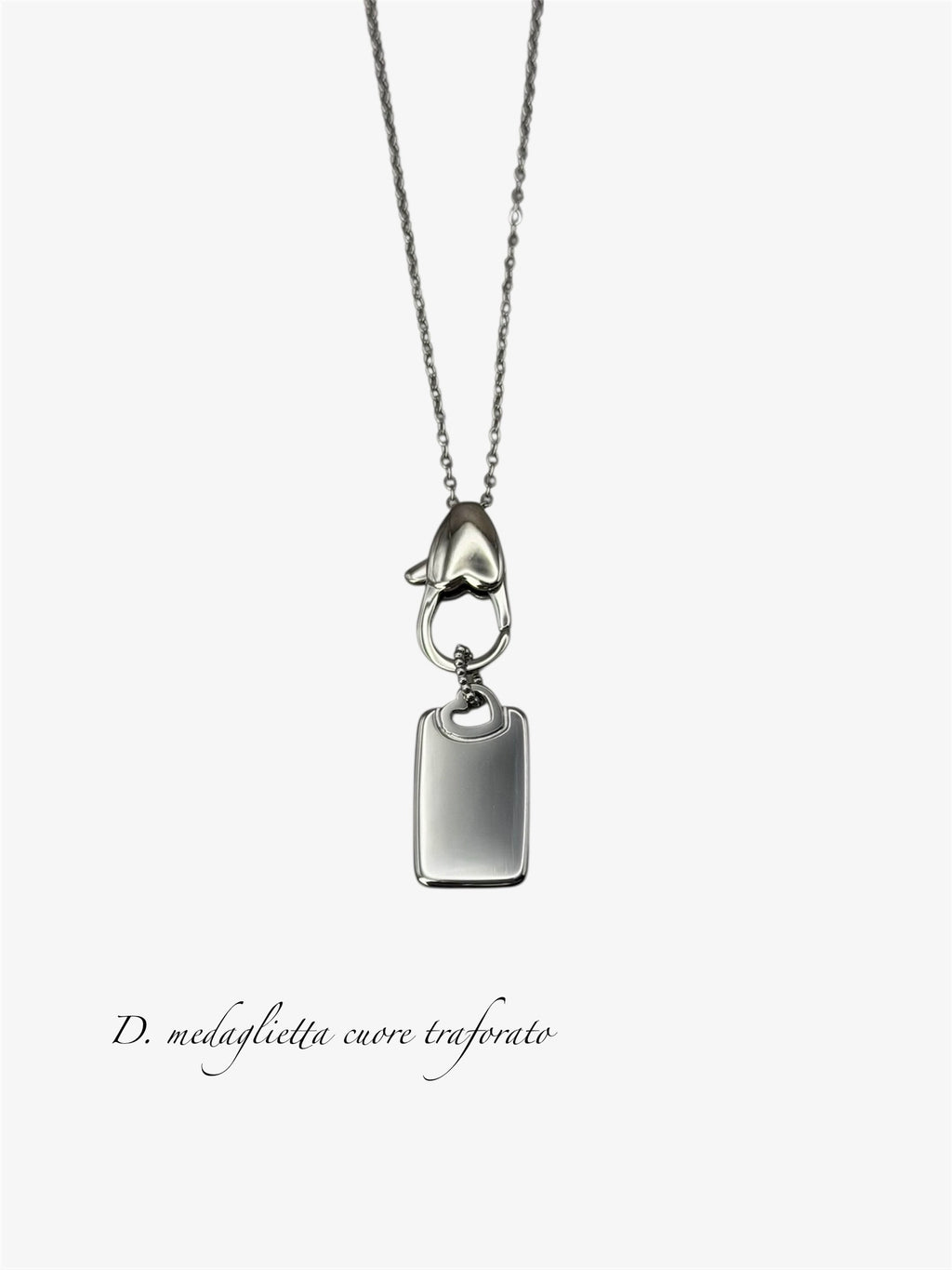 Collana con incisione silver