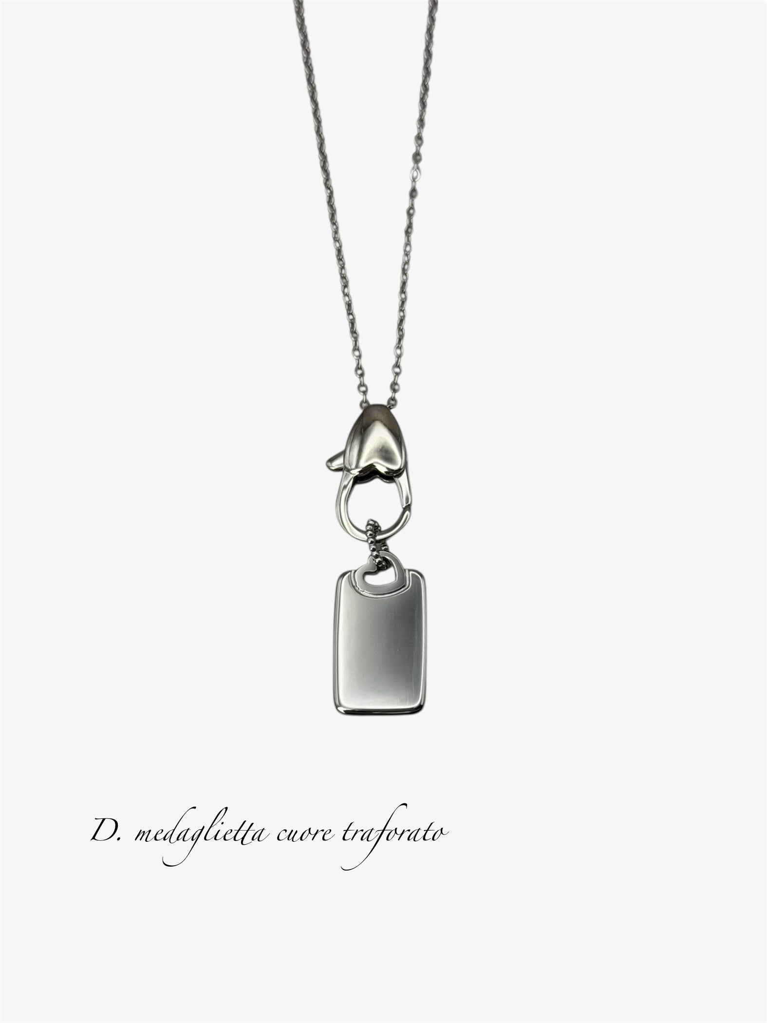 Collana con incisione silver