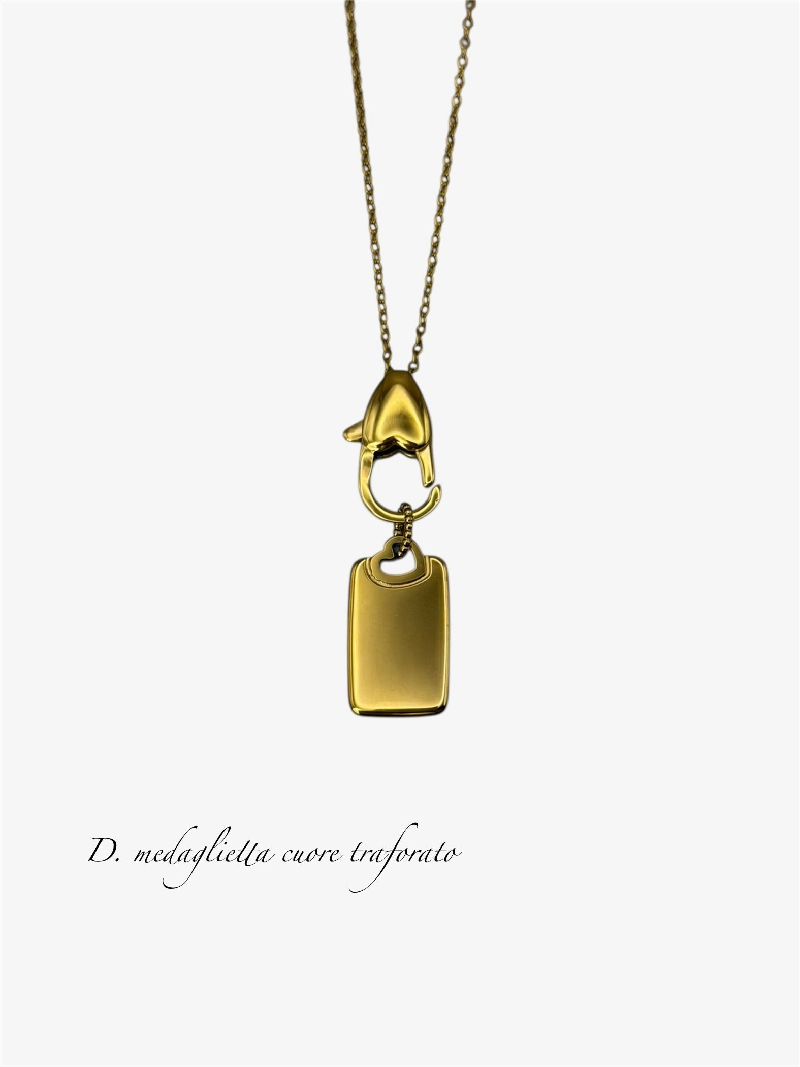 Collana con incisione gold
