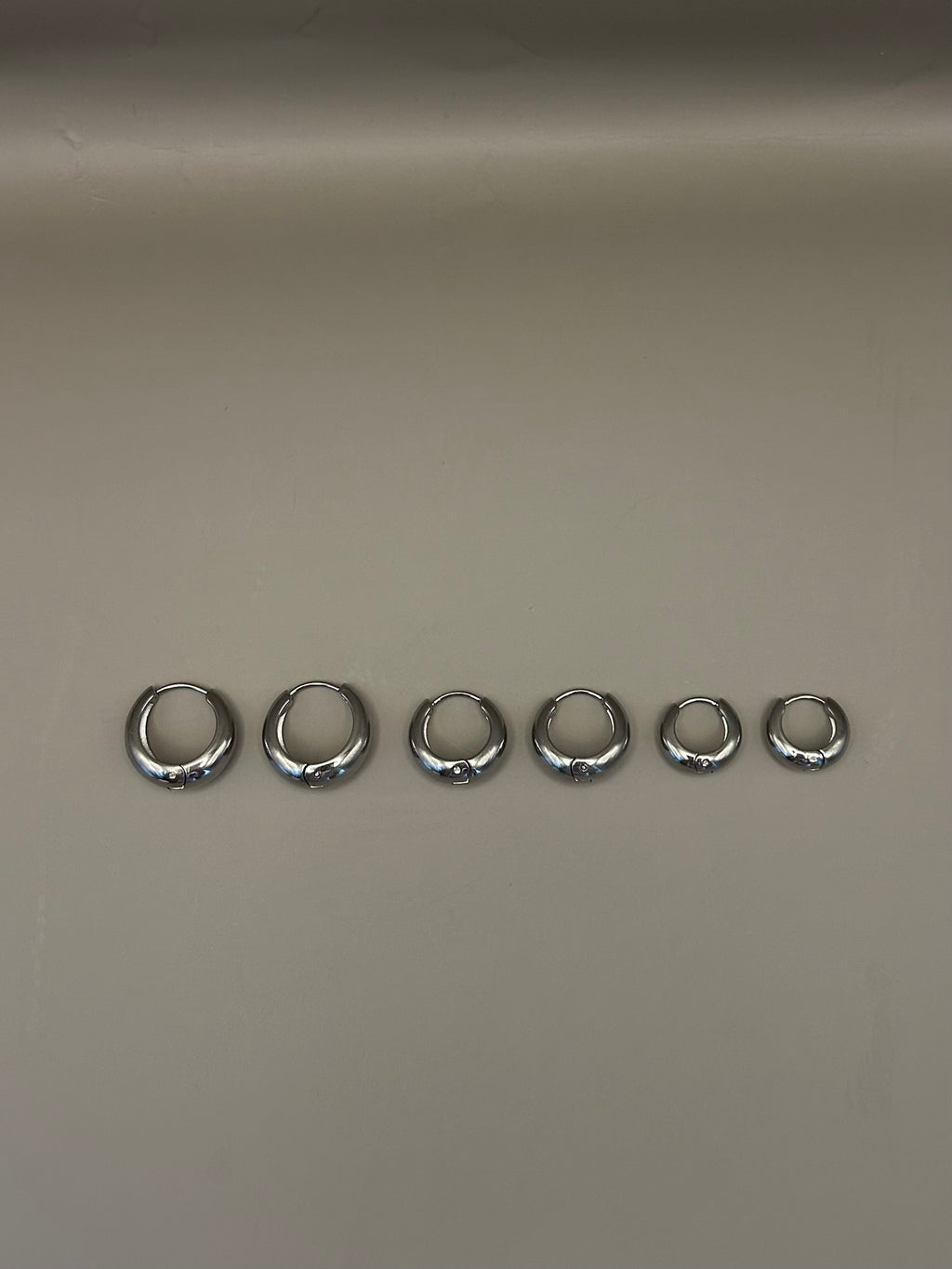 SET 6 Orecchini OVAL silver