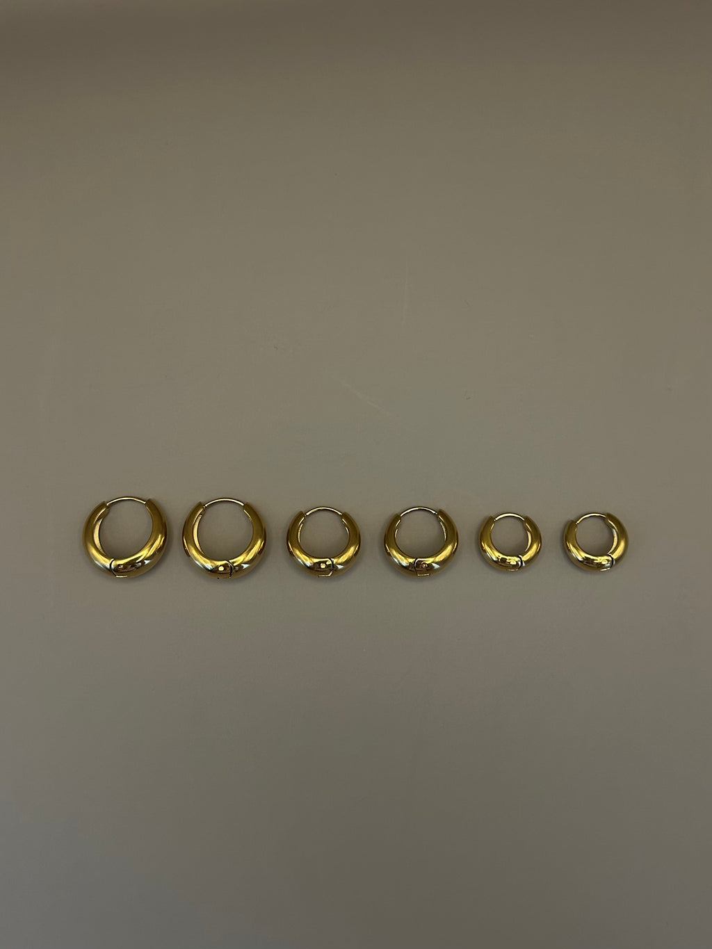 SET 6 Orecchini OVAL gold