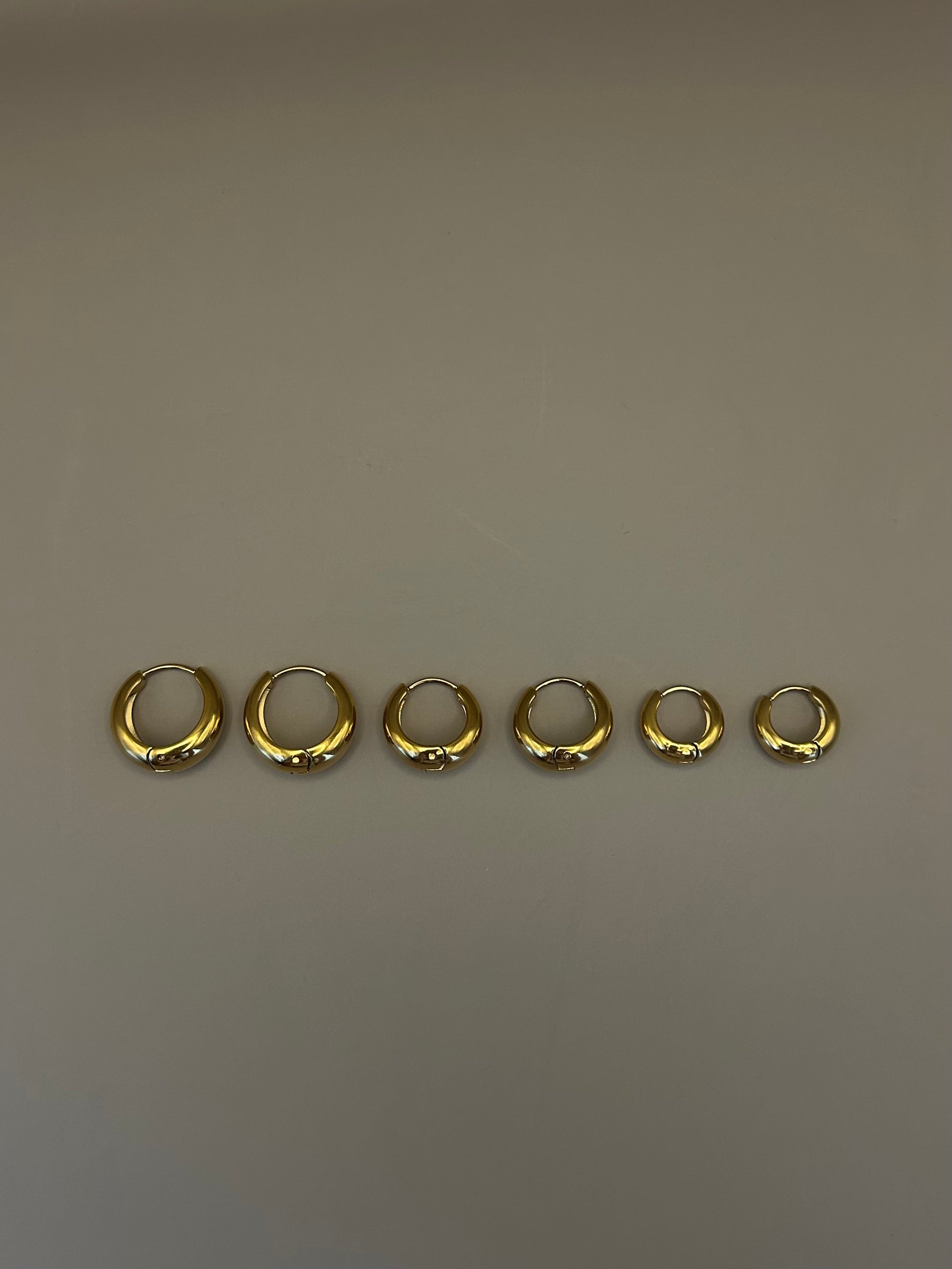 SET 6 Orecchini OVAL gold