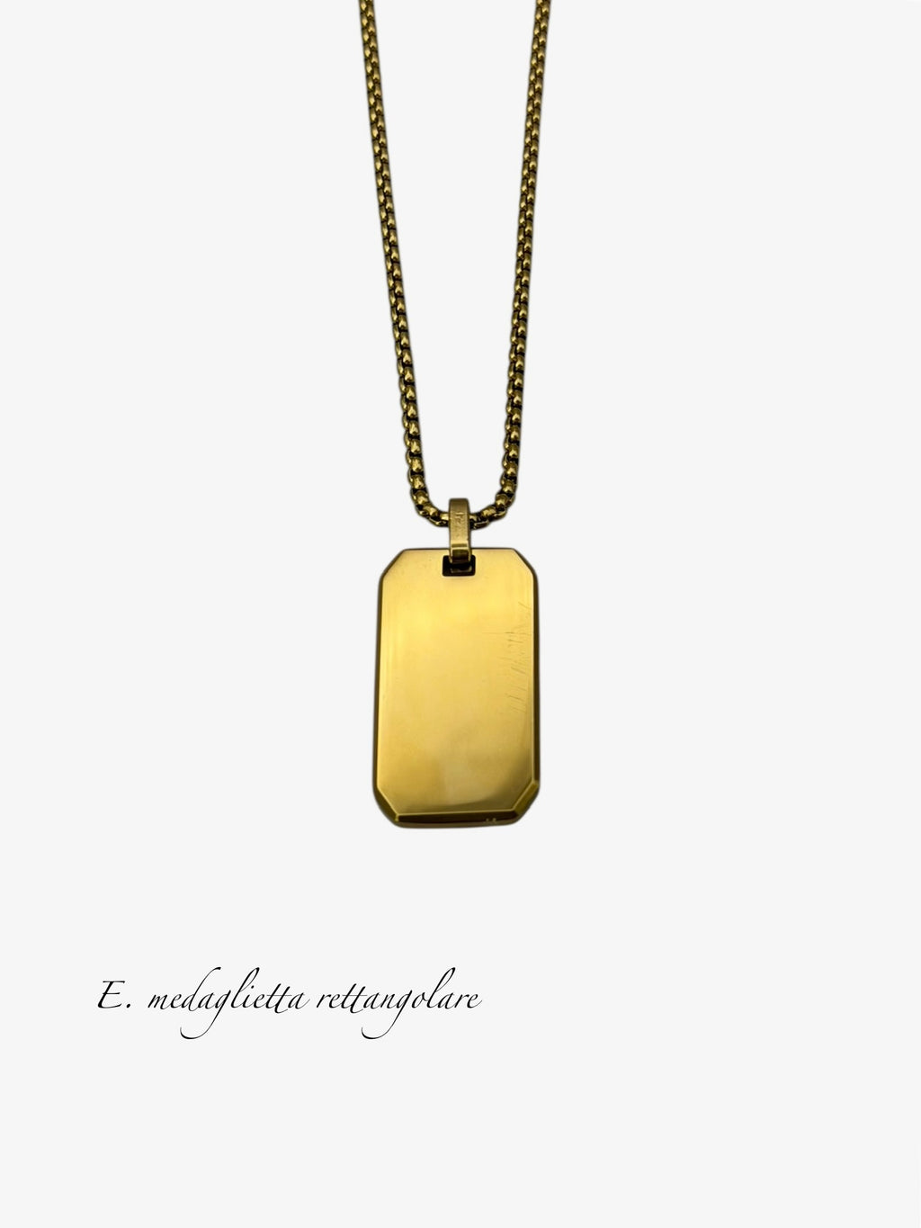 Collana con incisione gold