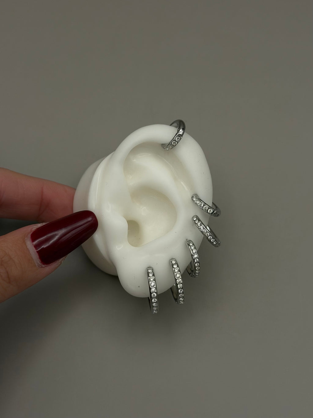 SET 6 Orecchini LUX FINE silver