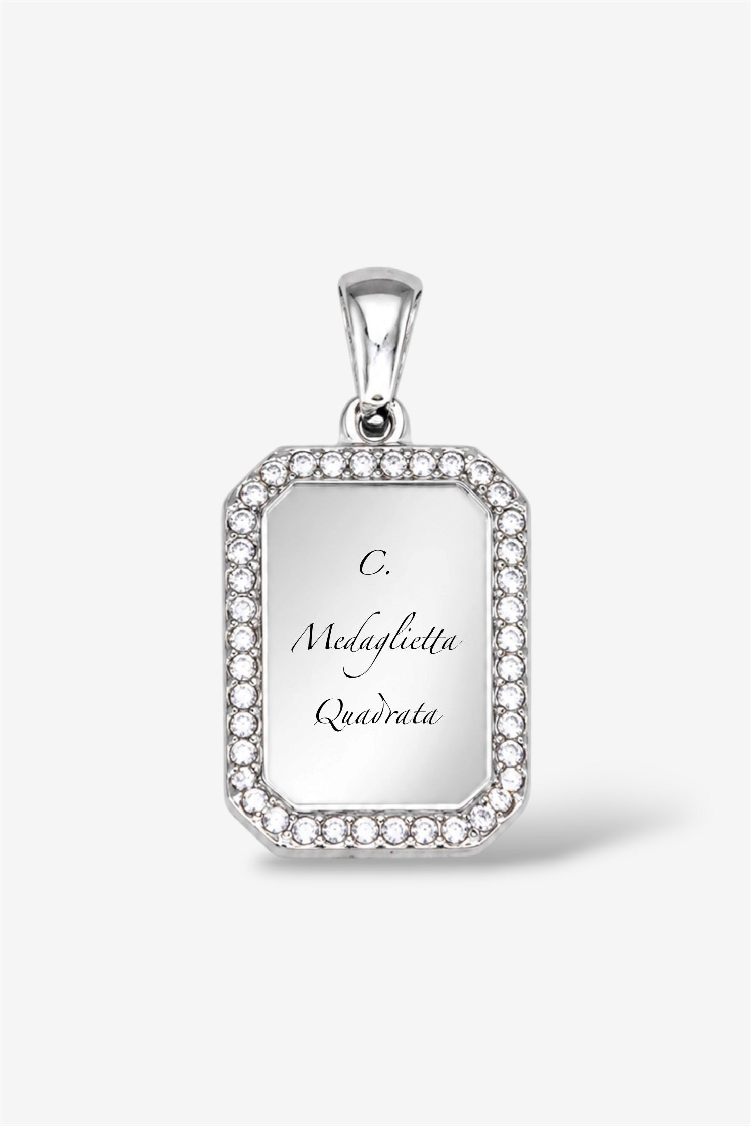 Collana con incisione silver