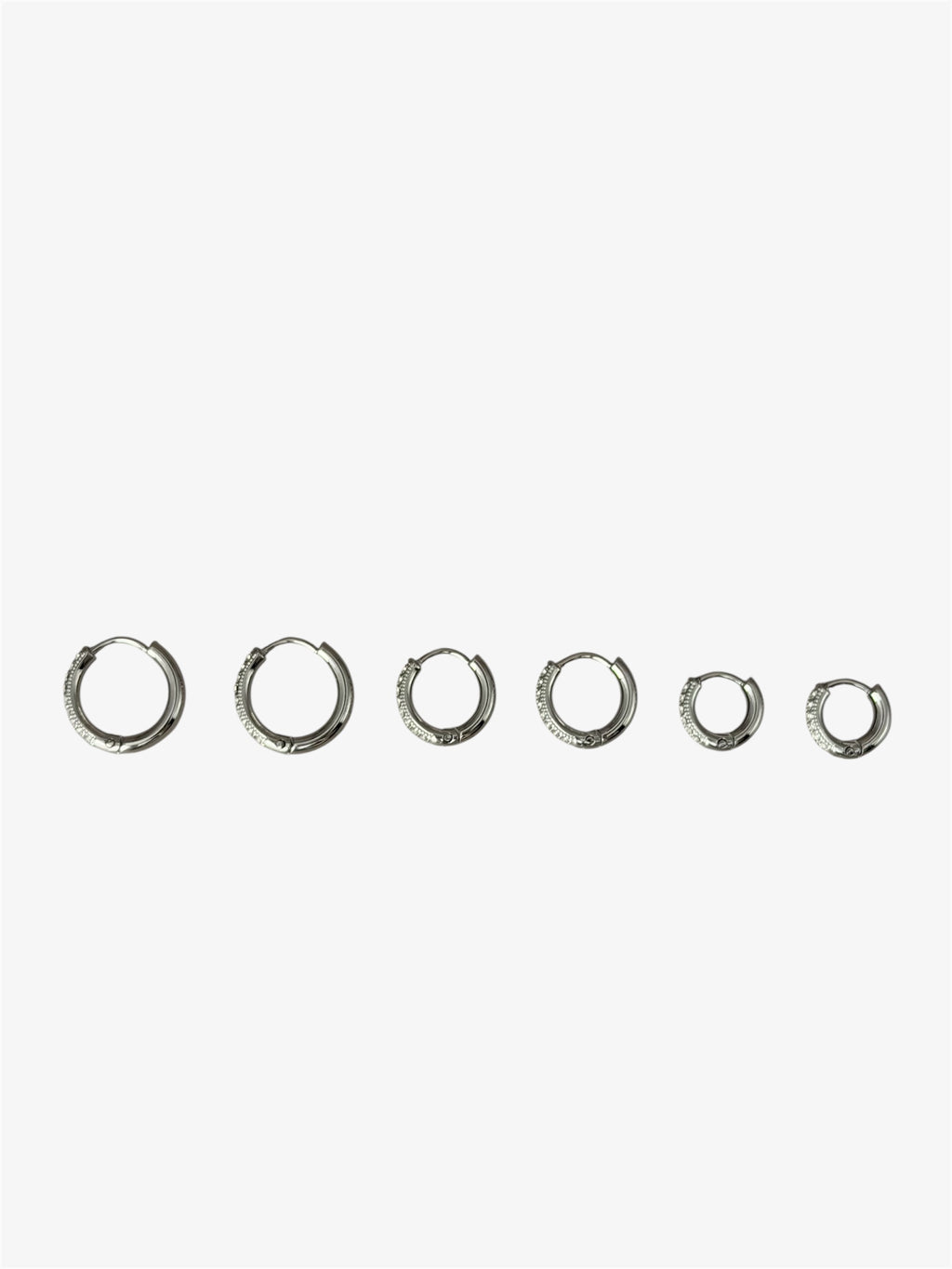 SET 6 Orecchini LUX silver