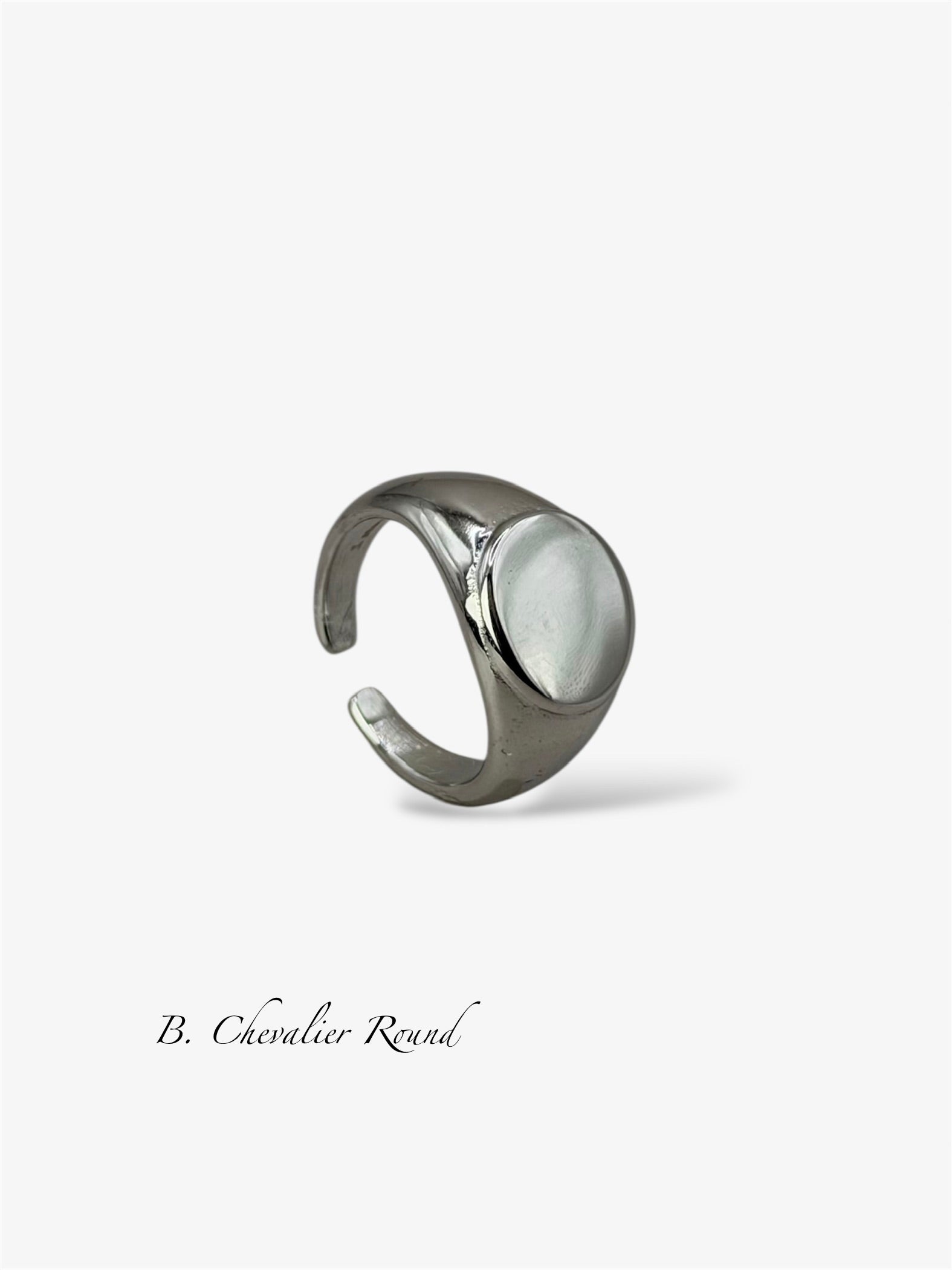 Anello Chevalier con incisione silver