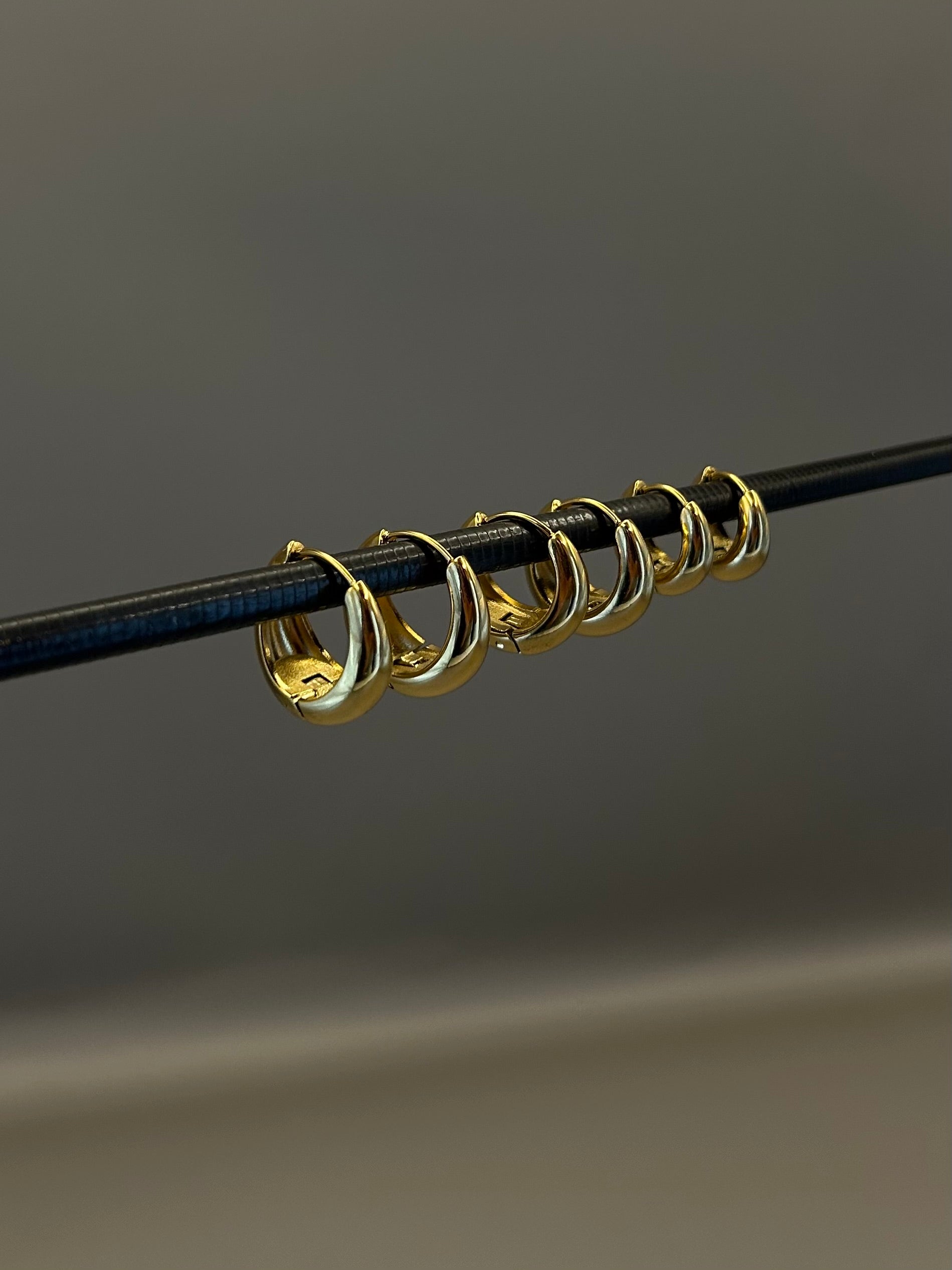 SET 6 Orecchini OVAL gold