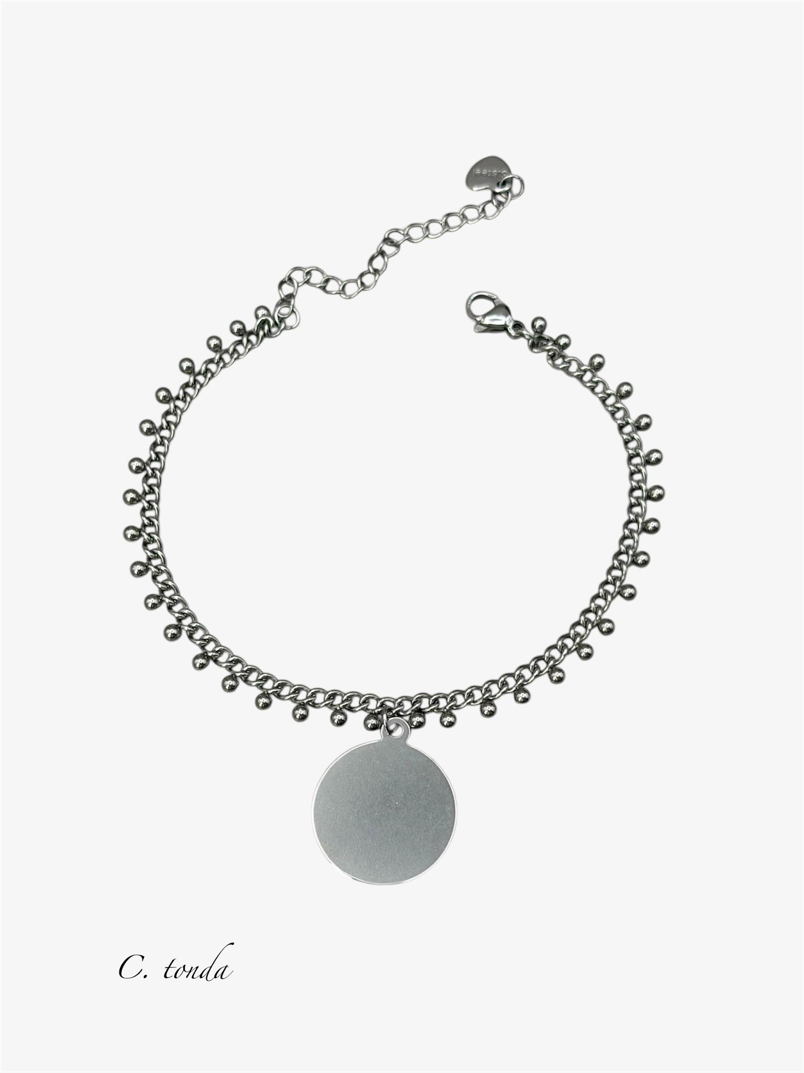 Bracciale con incisione silver