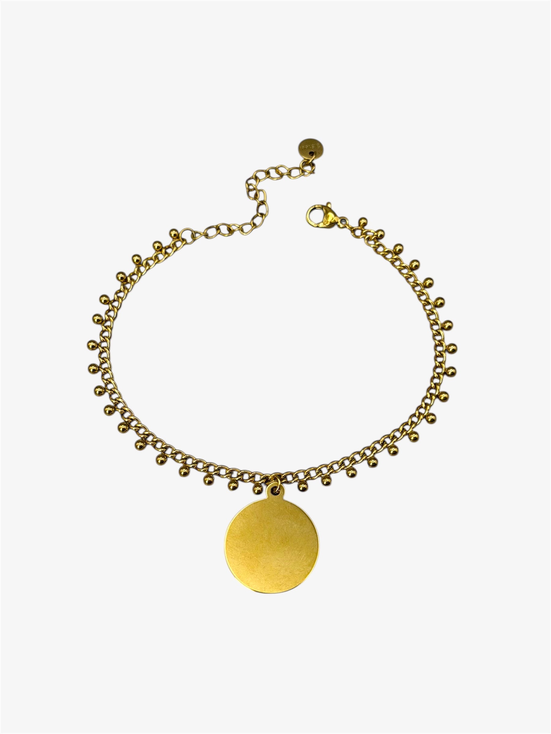 Bracciale Medaglietta Tonda gold