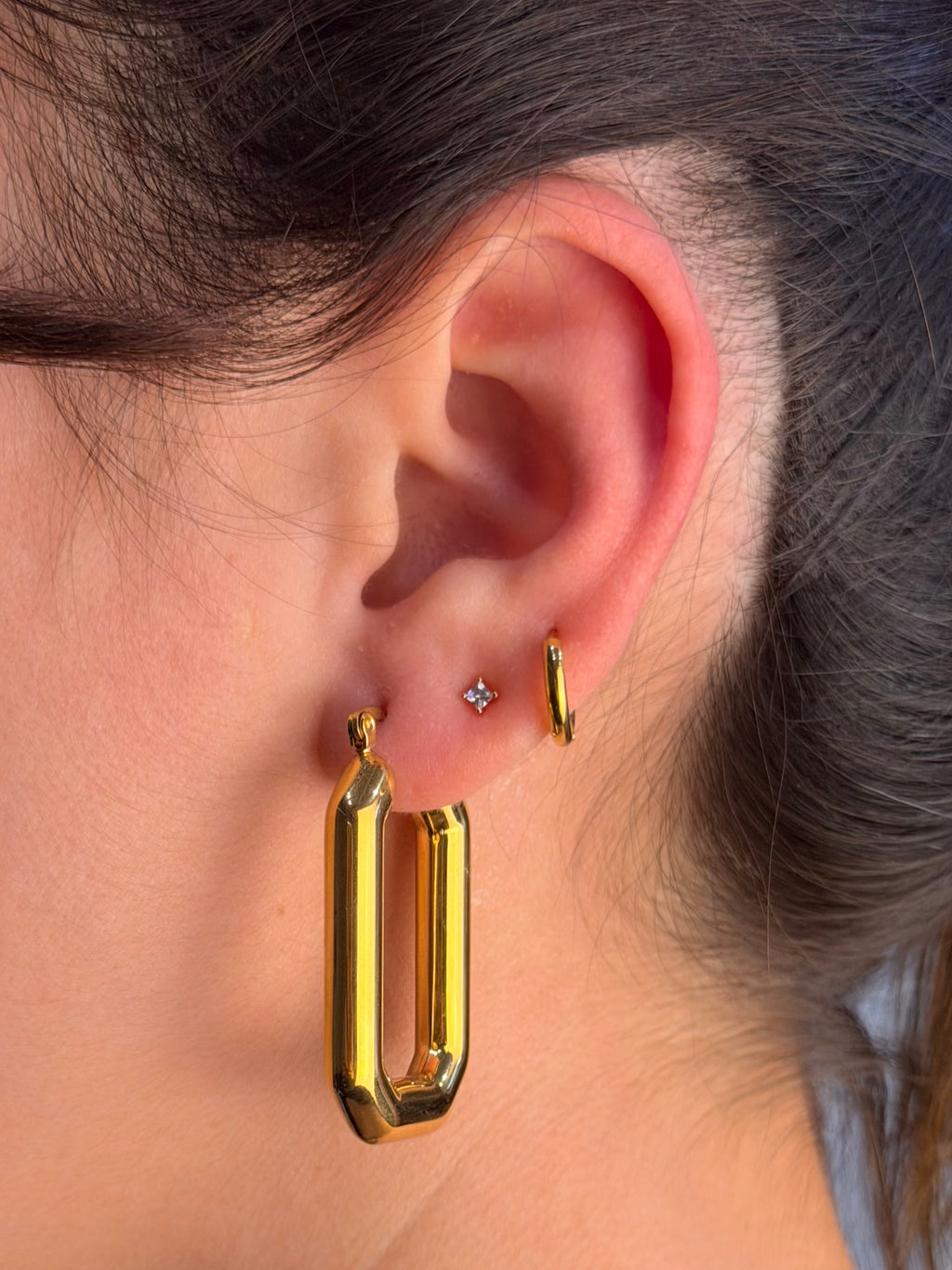 Orecchini Rectangle gold