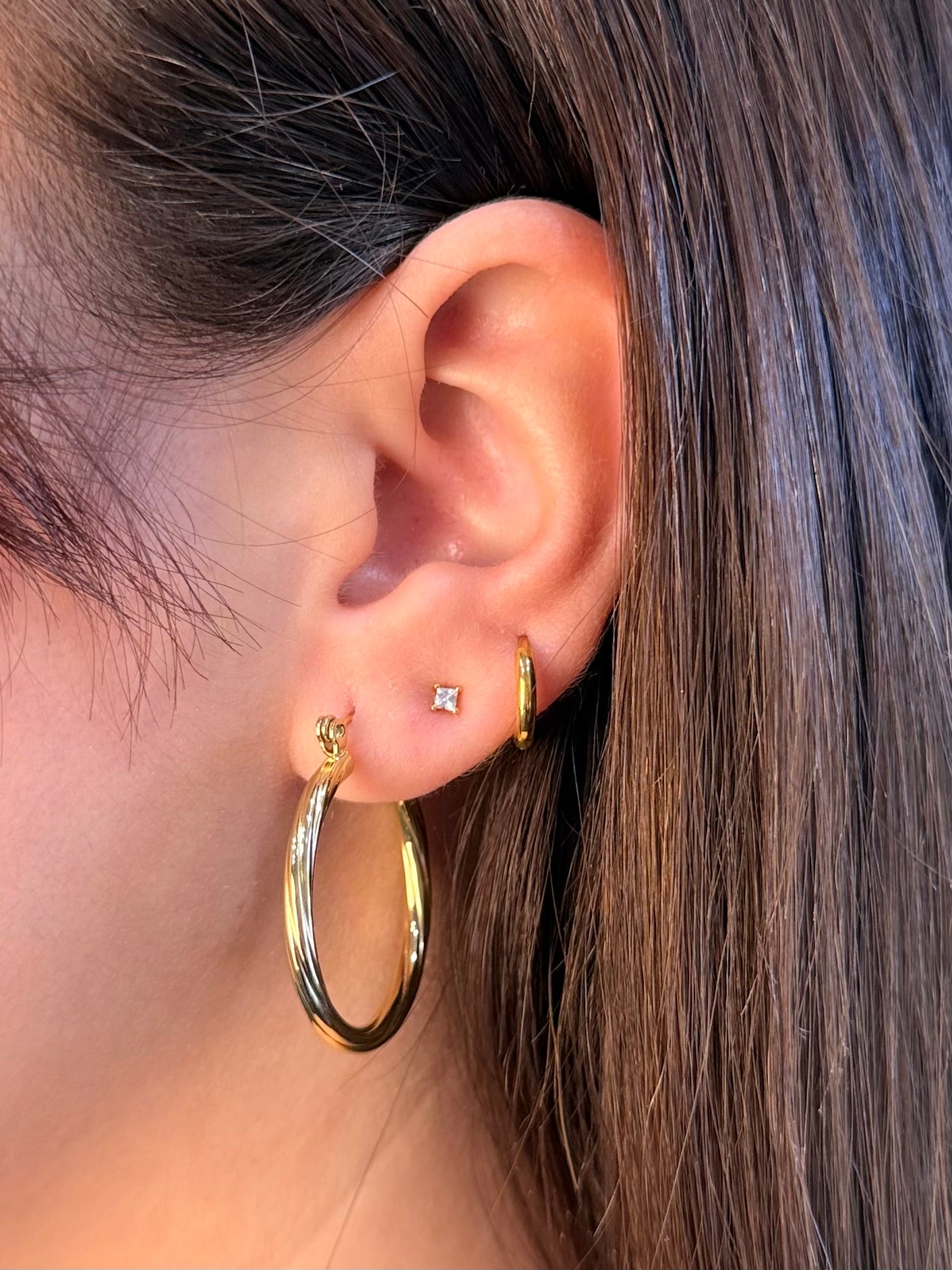 Orecchini Circle Snap gold