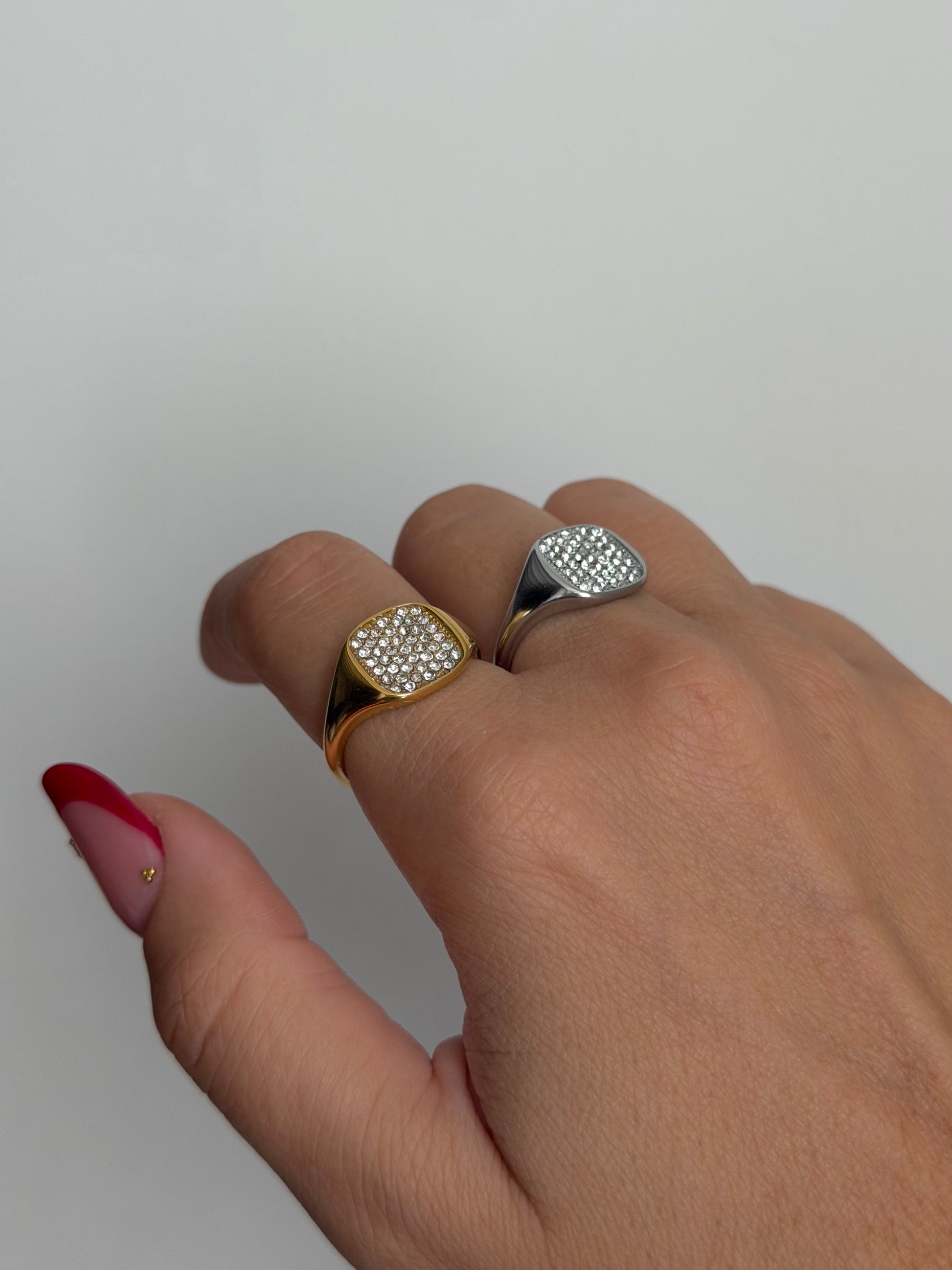 Anello Square Zirconato