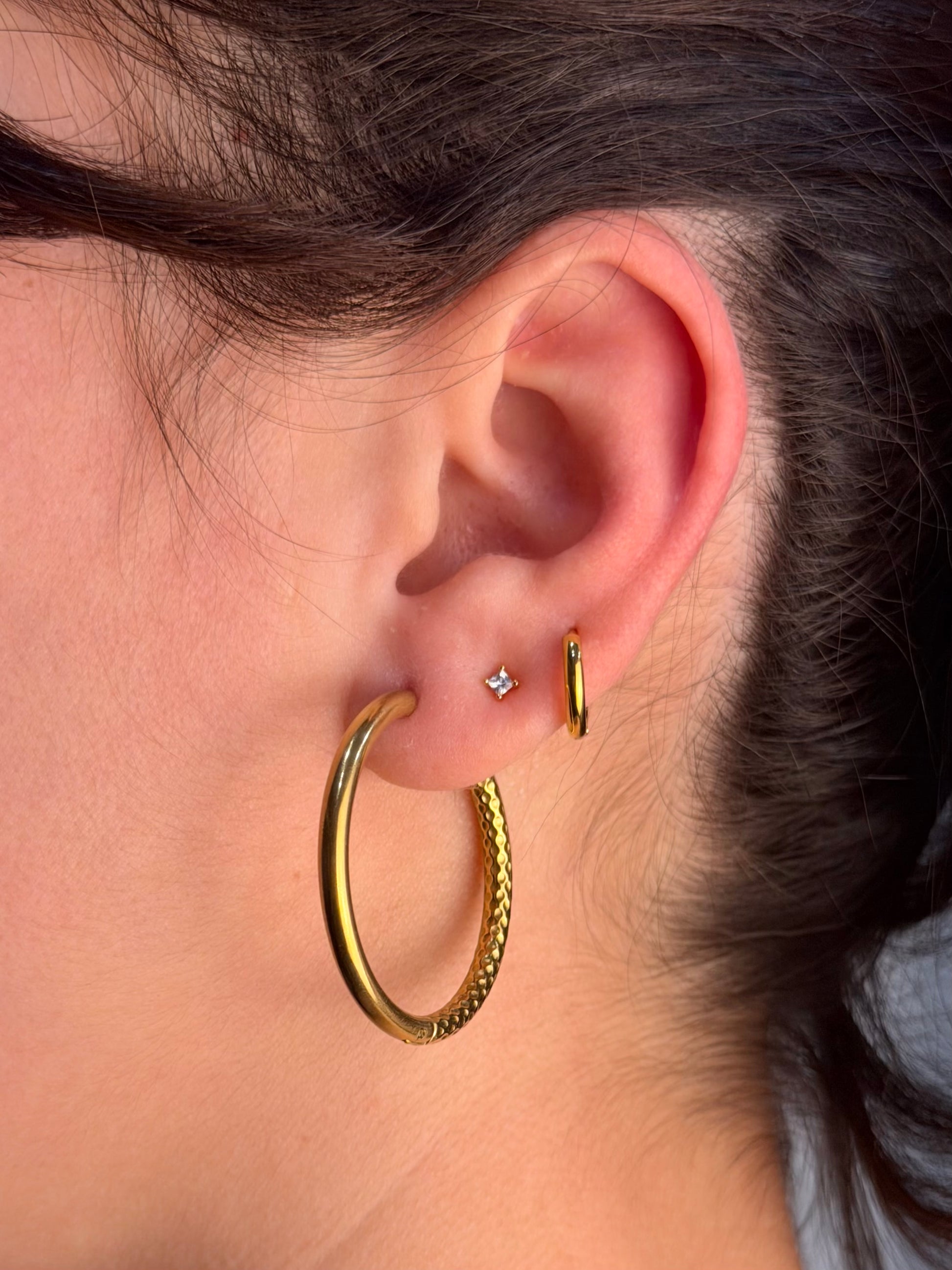 Orecchini Gritty Hoop