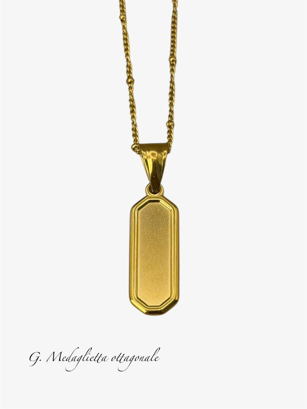 Collana con incisione gold
