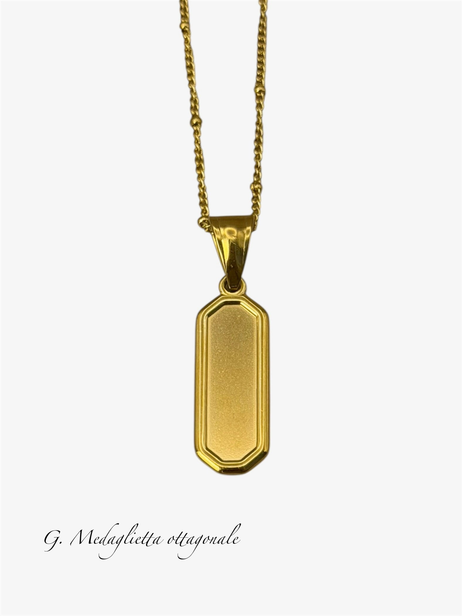 Collana con incisione gold