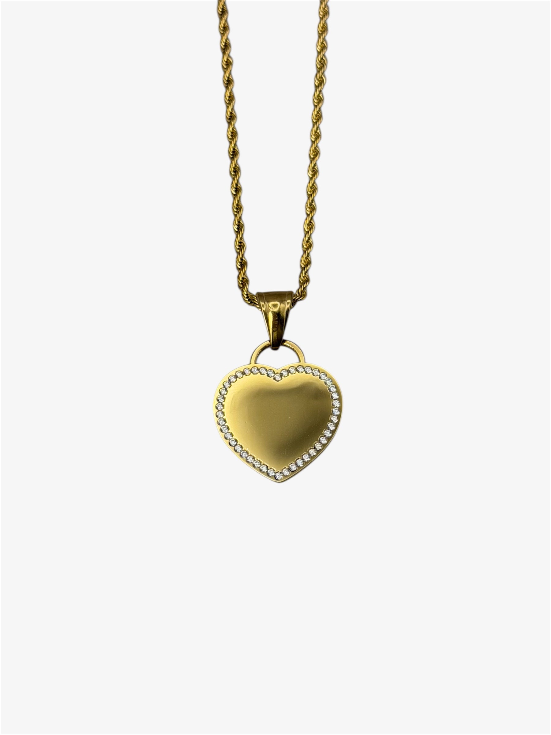Maglia Torchon + Medaglietta Cuore Glitter gold
