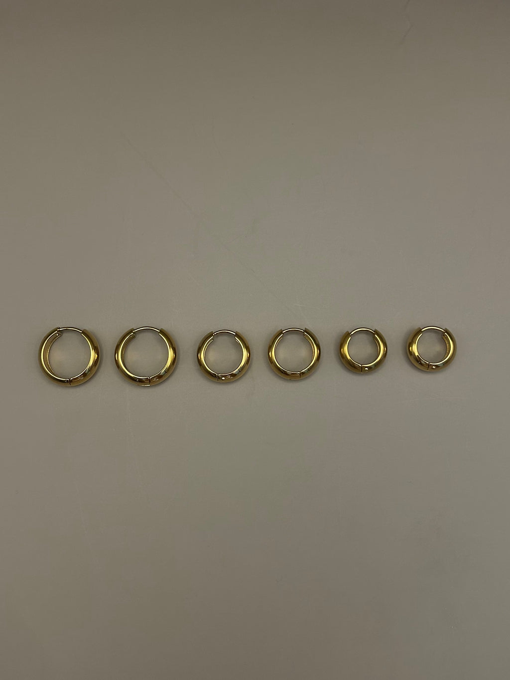 SET 6 Orecchini CIRCLE gold
