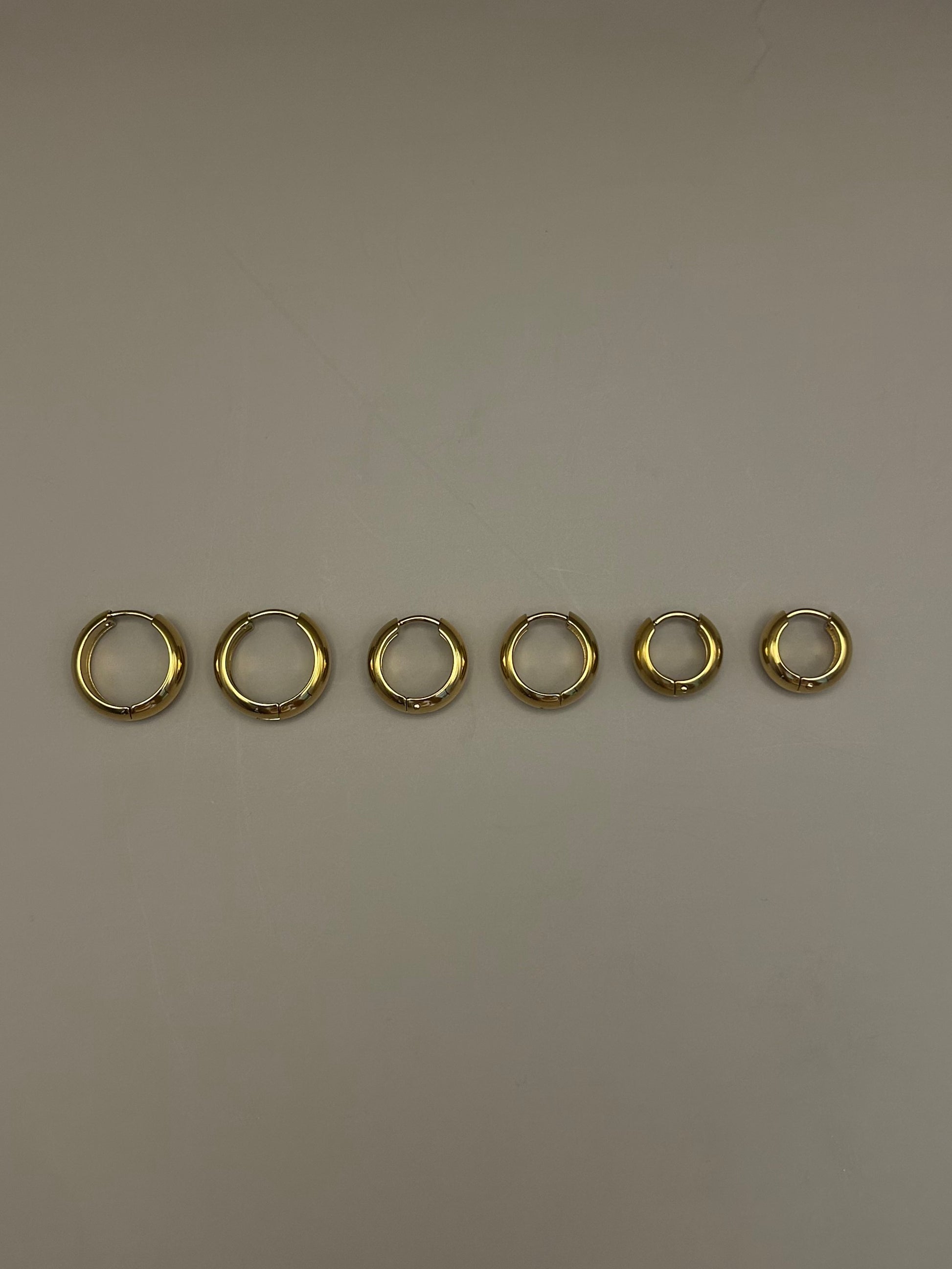 SET 6 Orecchini CIRCLE gold
