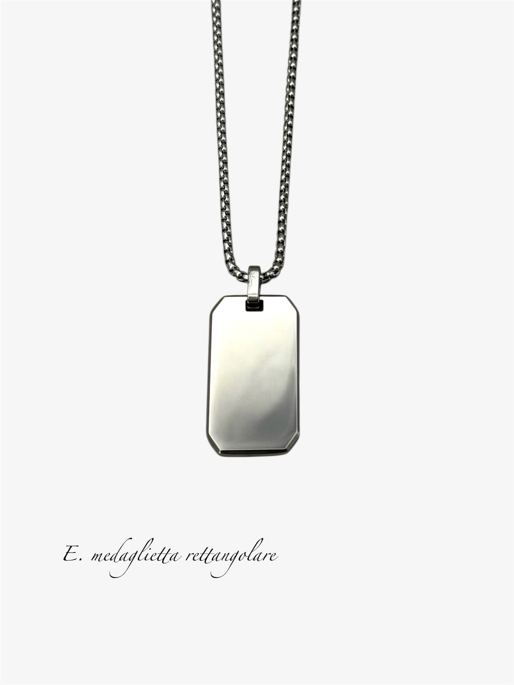 Collana con incisione silver
