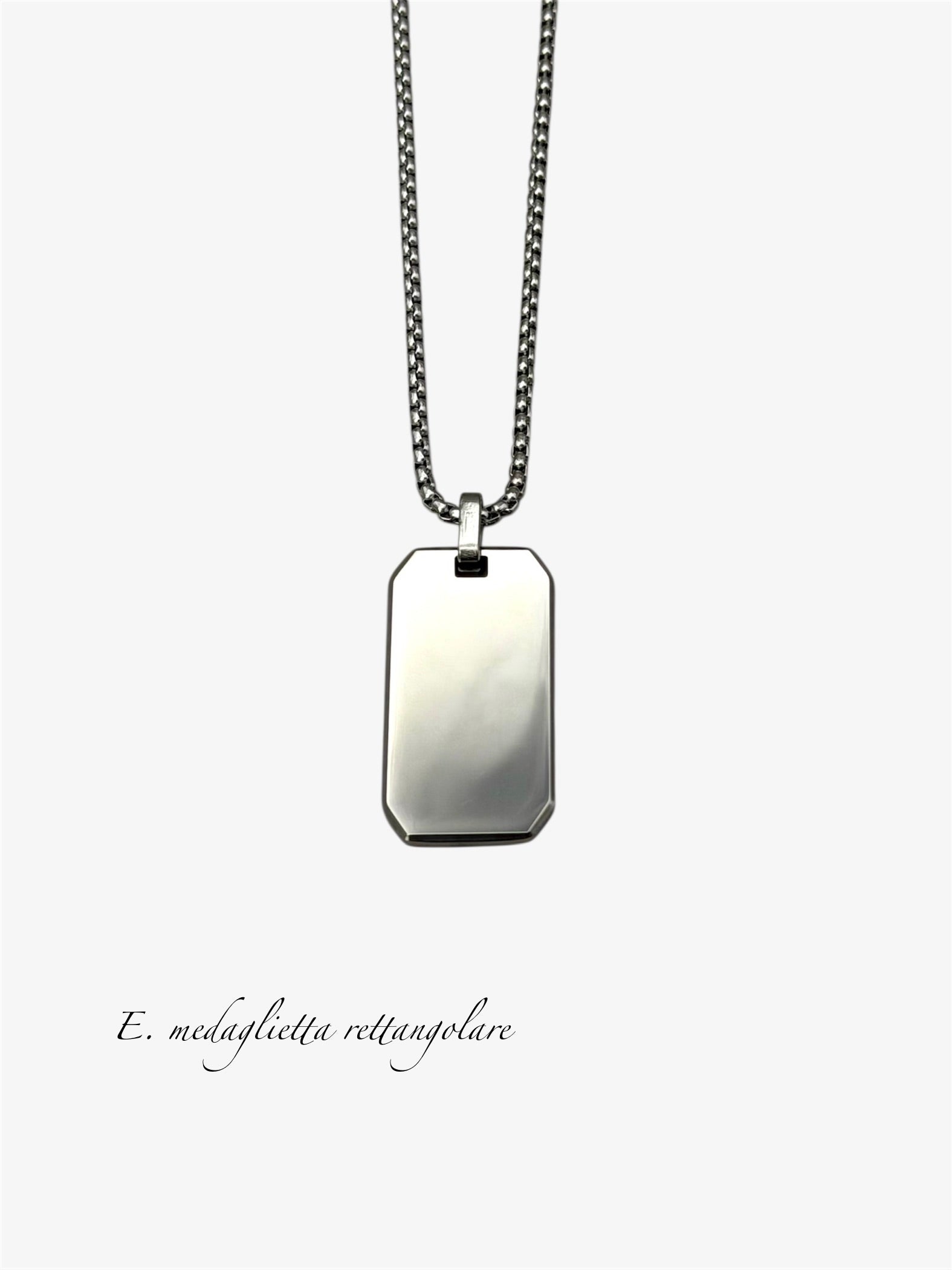 Collana con incisione silver