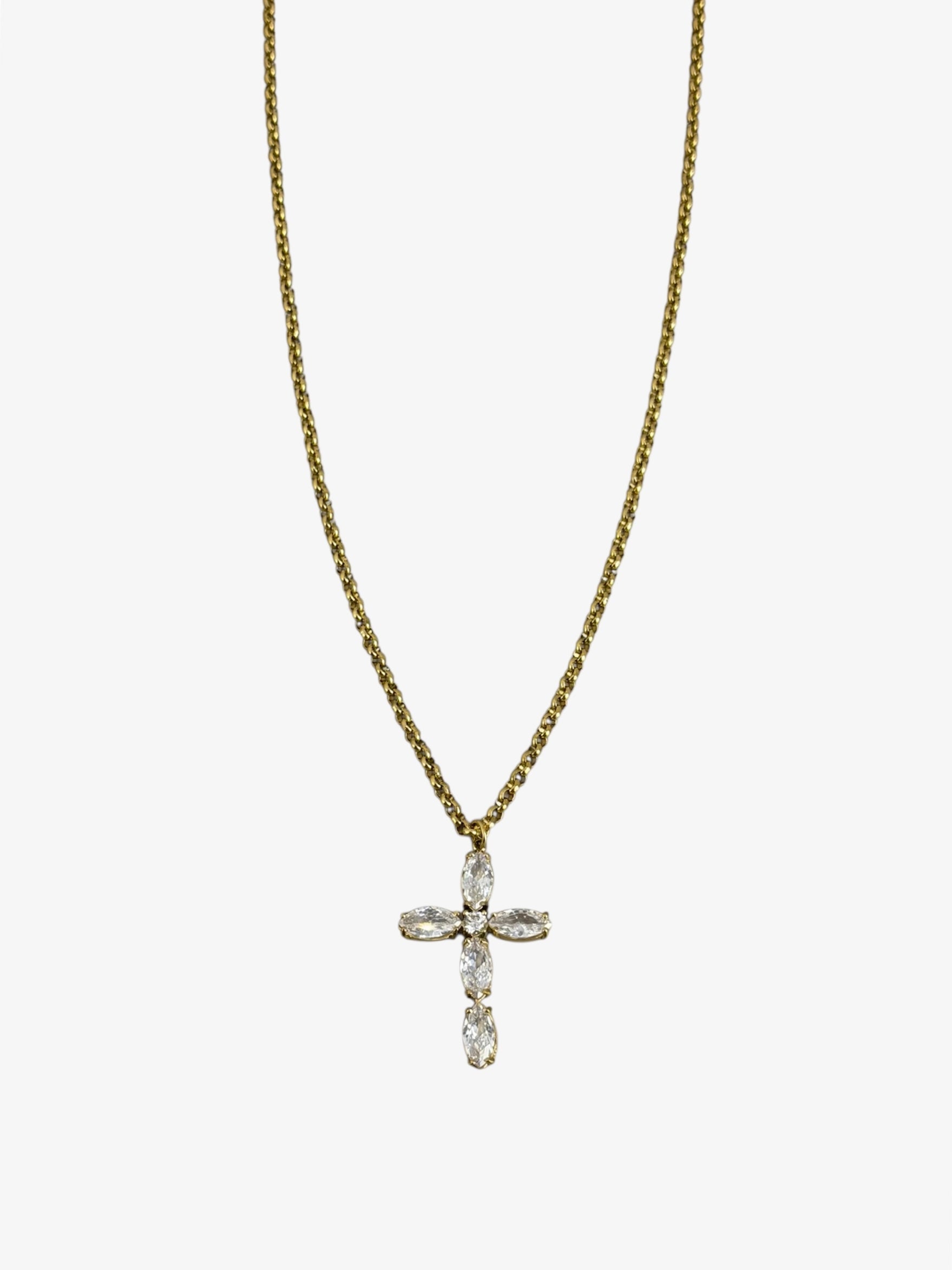 Collana CRYSTALS CROSS gold