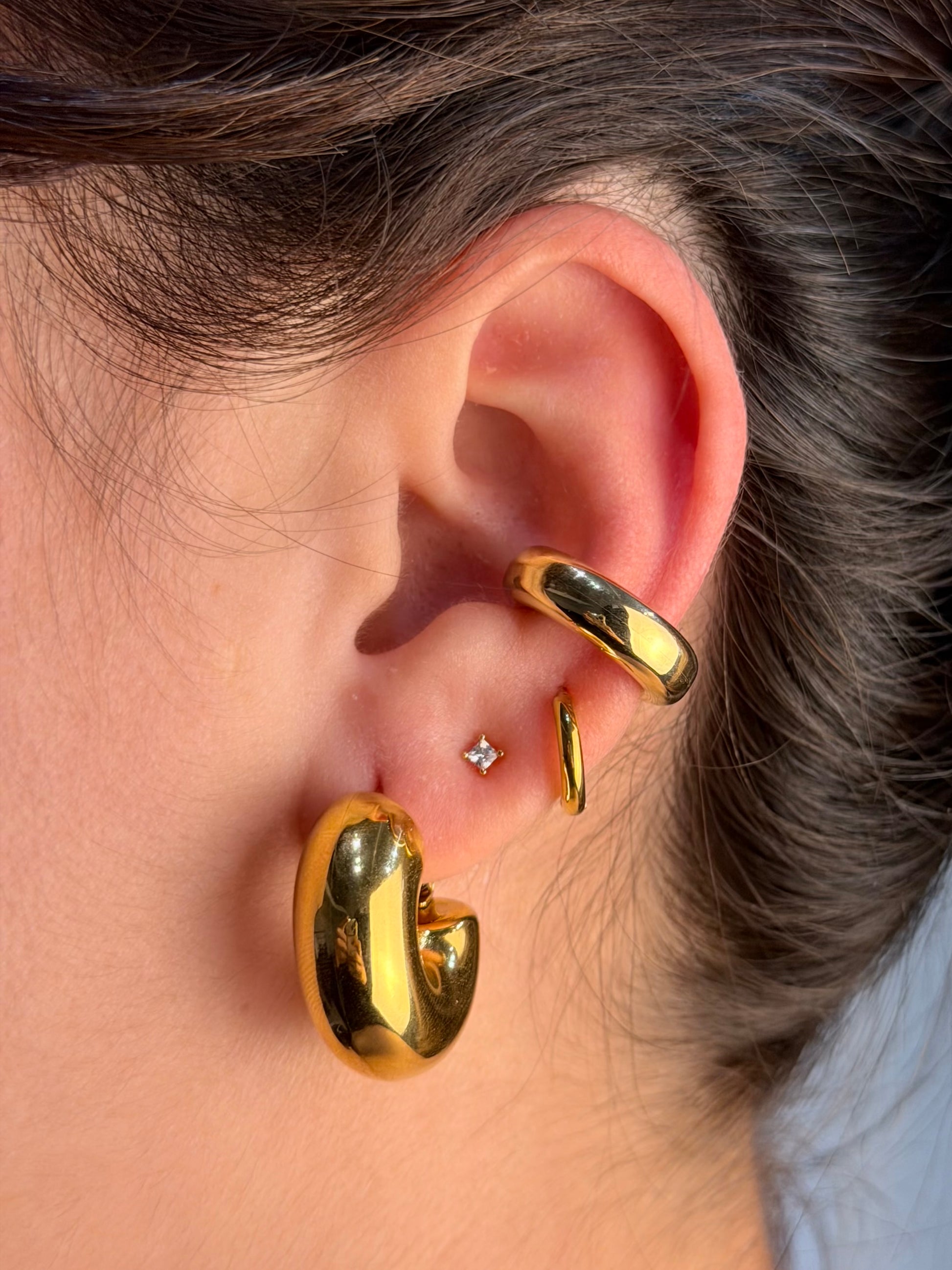 Ear Cuff Mini Chunky gold