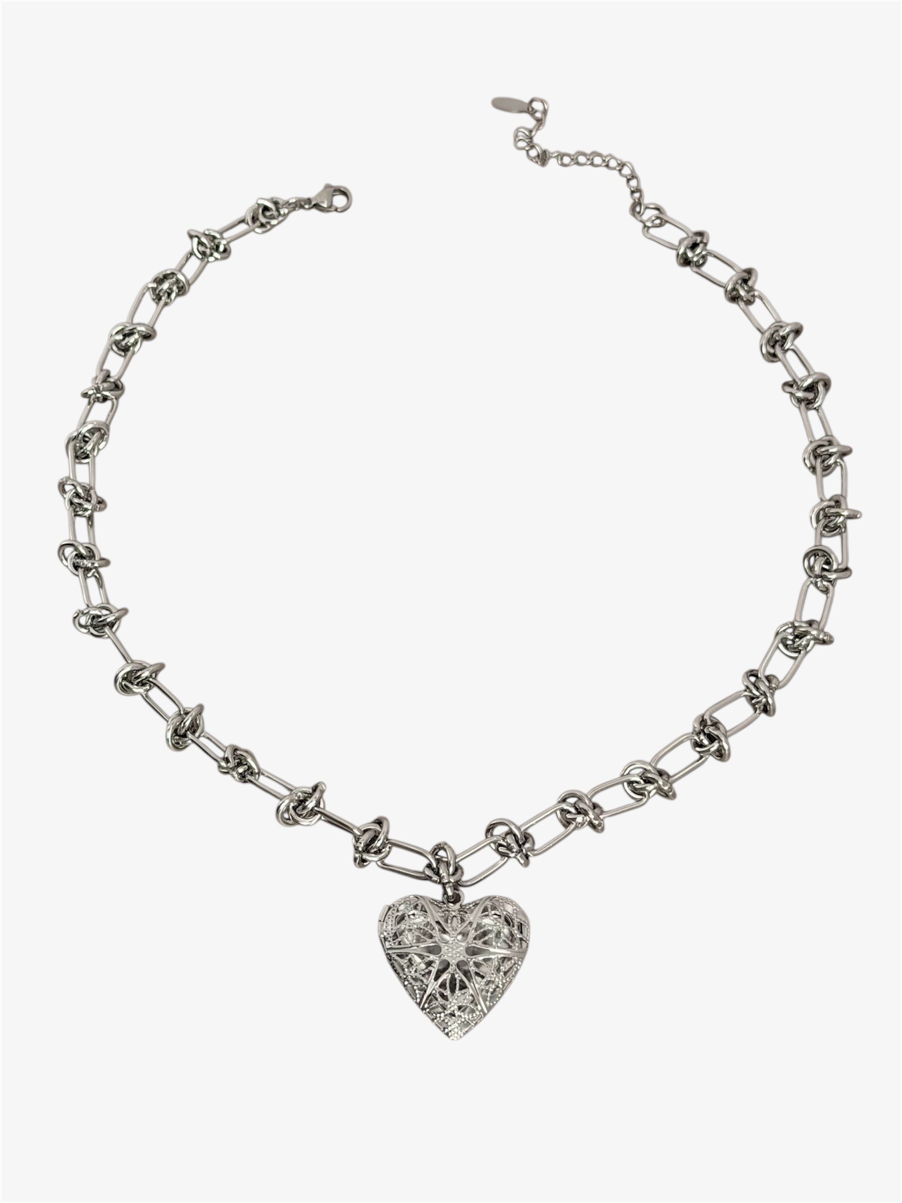Collana Secret Heart con cuore apribile silver