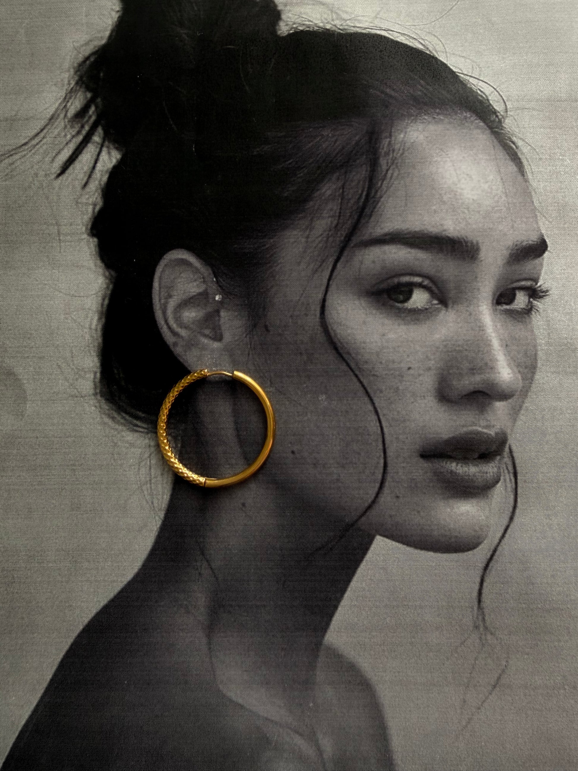 Orecchini Gritty Hoop