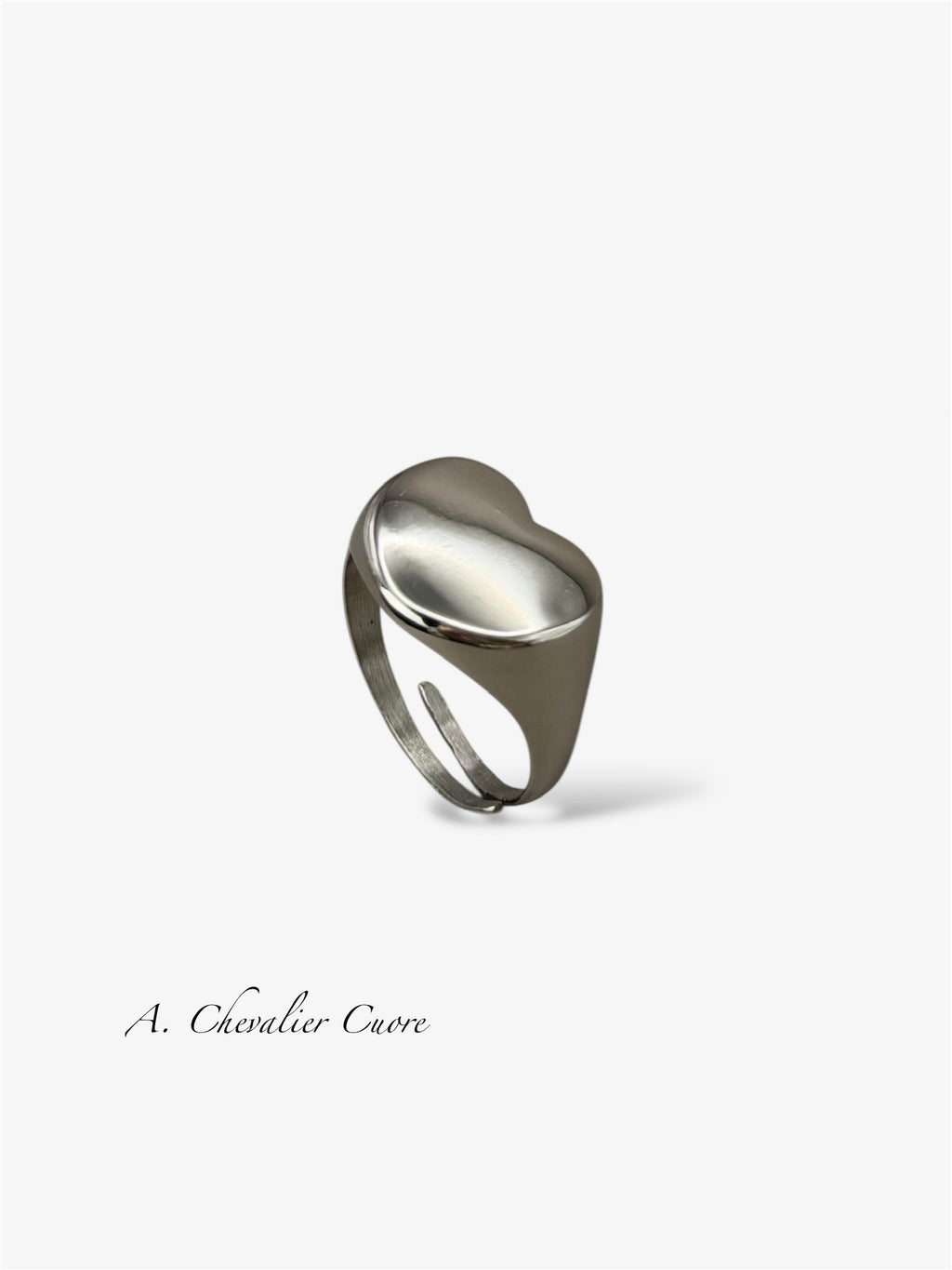 Anello Chevalier con incisione silver