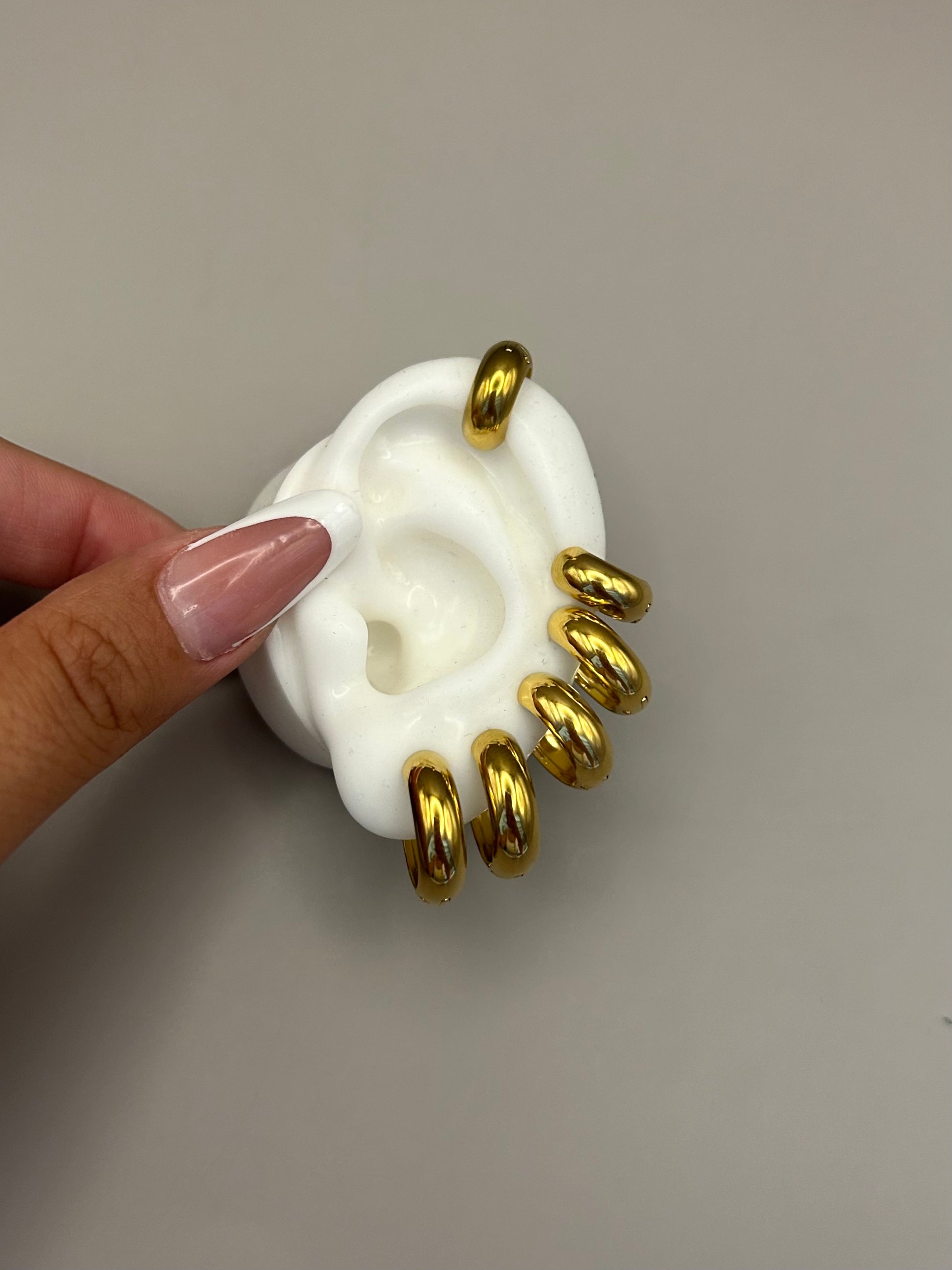 SET 6 Orecchini CIRCLE gold