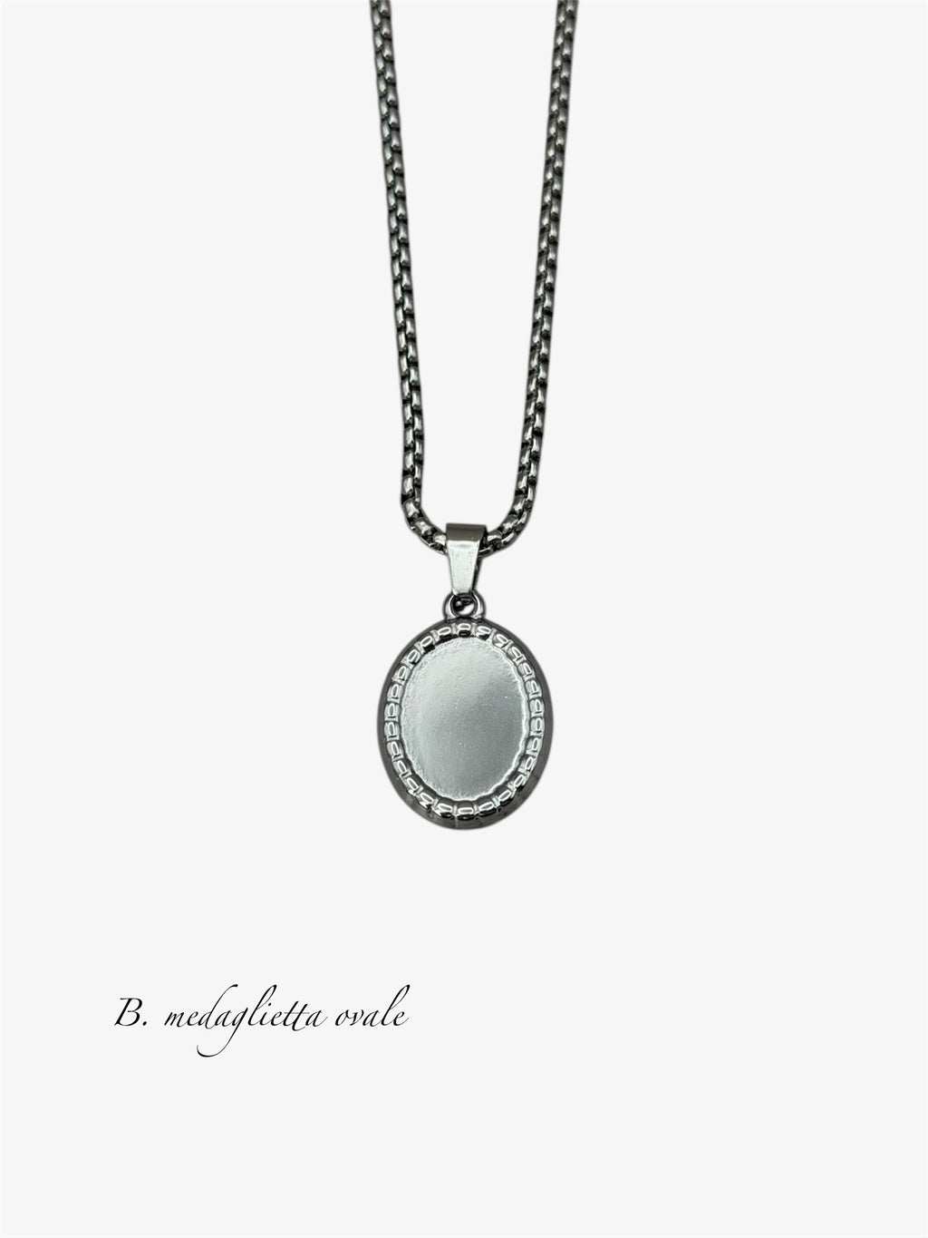 Collana con incisione silver