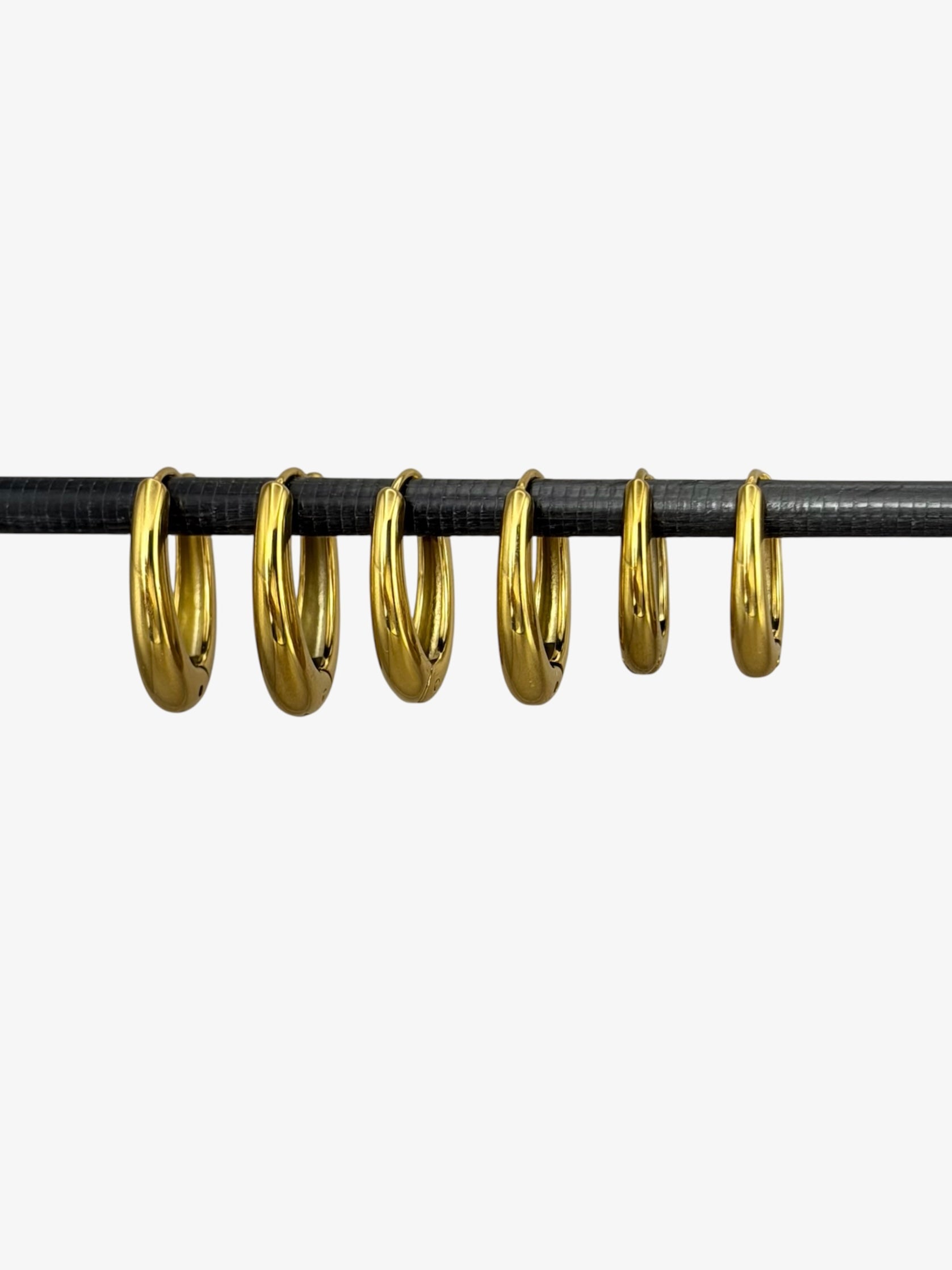 SET 6 Orecchini OVAL gold