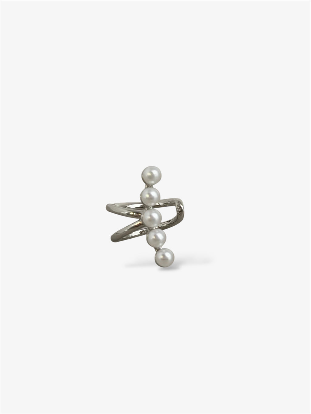 Ear Cuff Mini Pearl silver