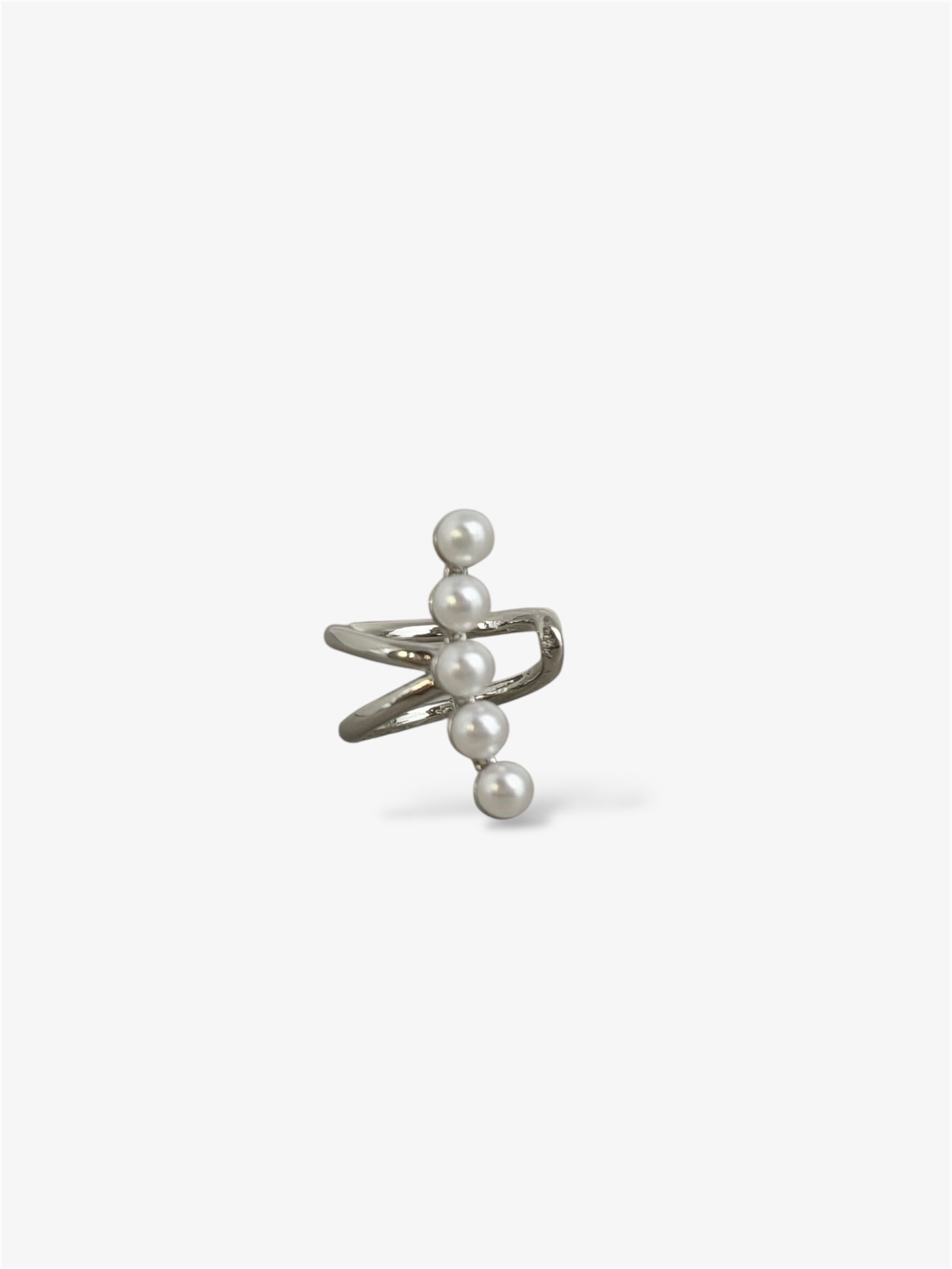 Ear Cuff Mini Pearl silver