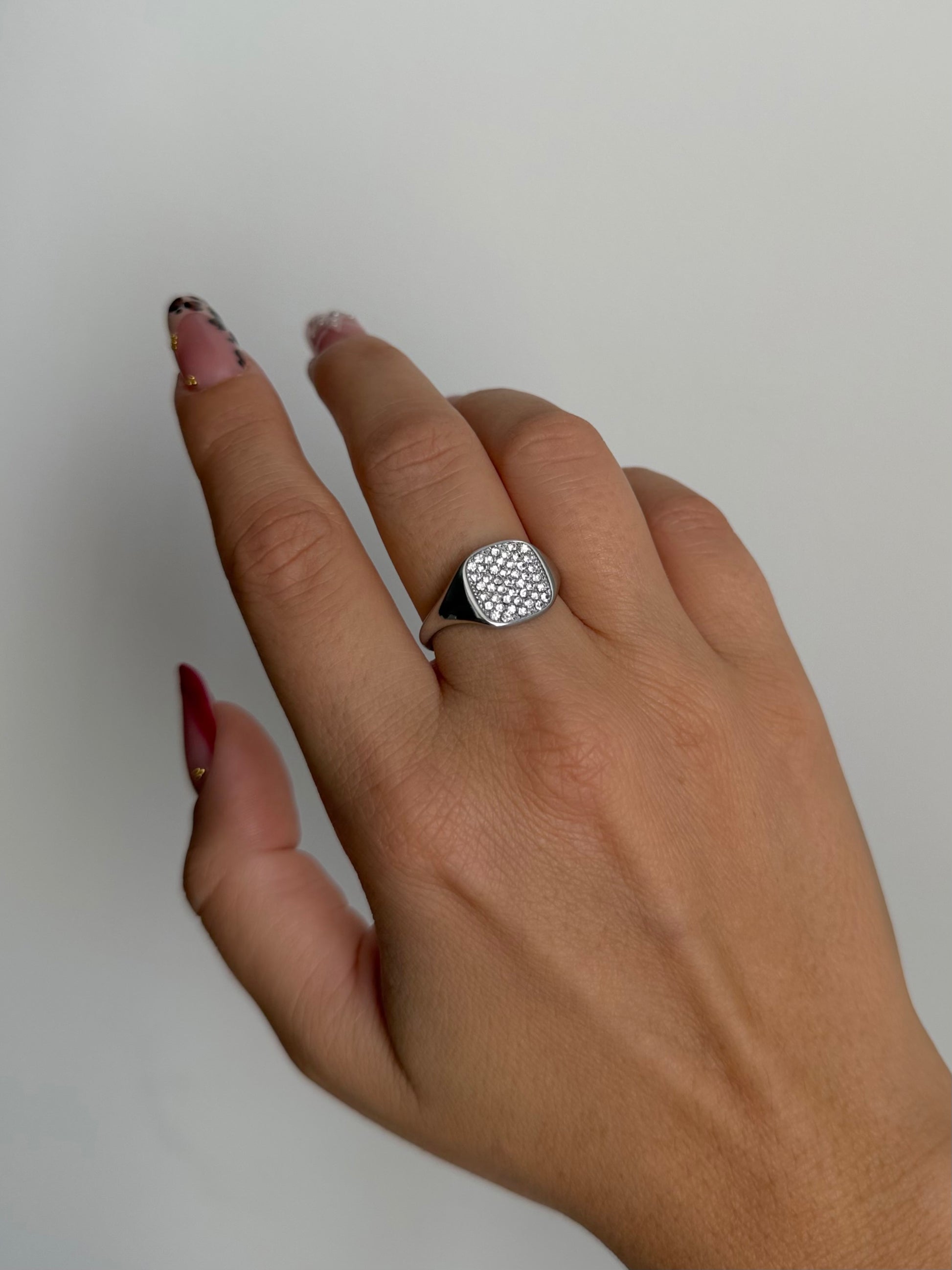 Anello Square Zirconato