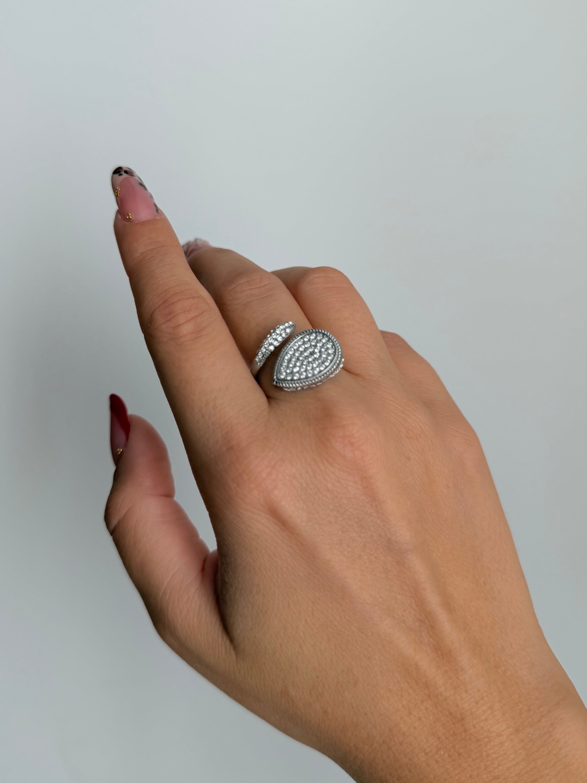 Anello Goccia Zirconata