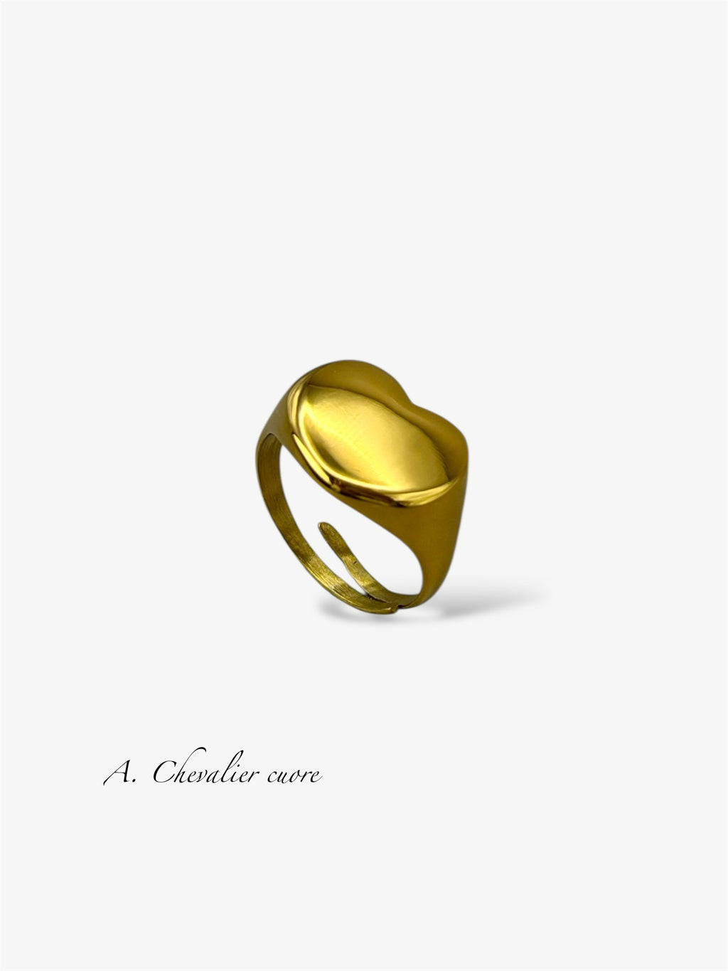 Anello Chevalier con incisione gold