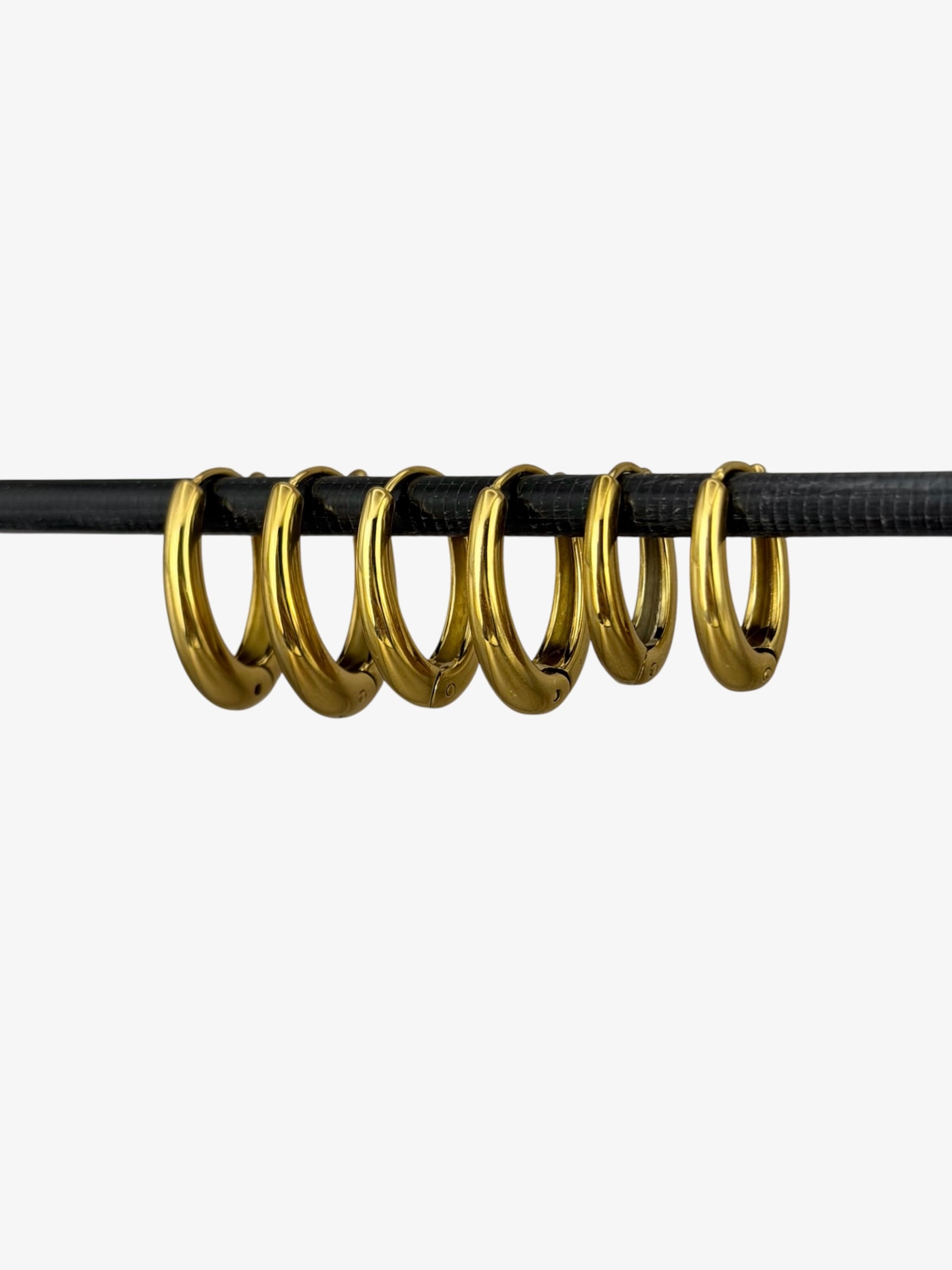 SET 6 Orecchini OVAL gold